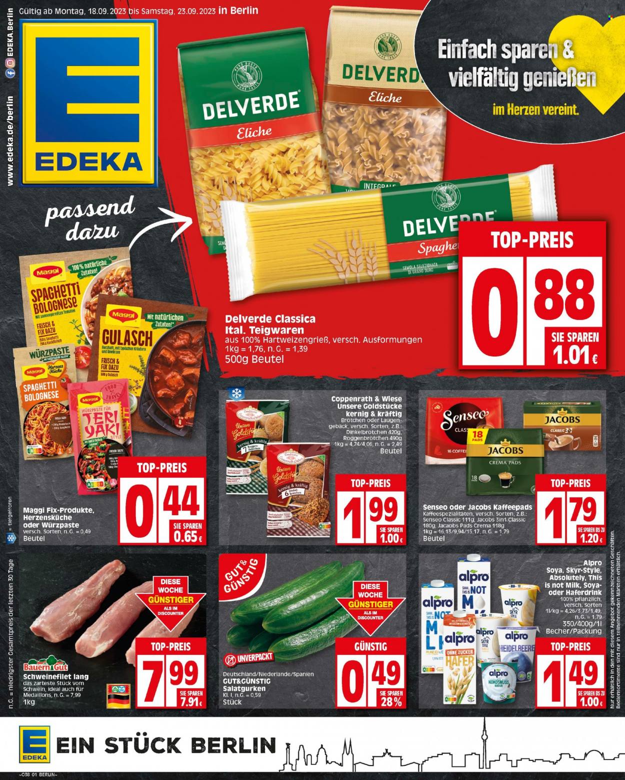 Edeka Prospekte  - 18.09.2023 - 23.09.2023. Seite 1