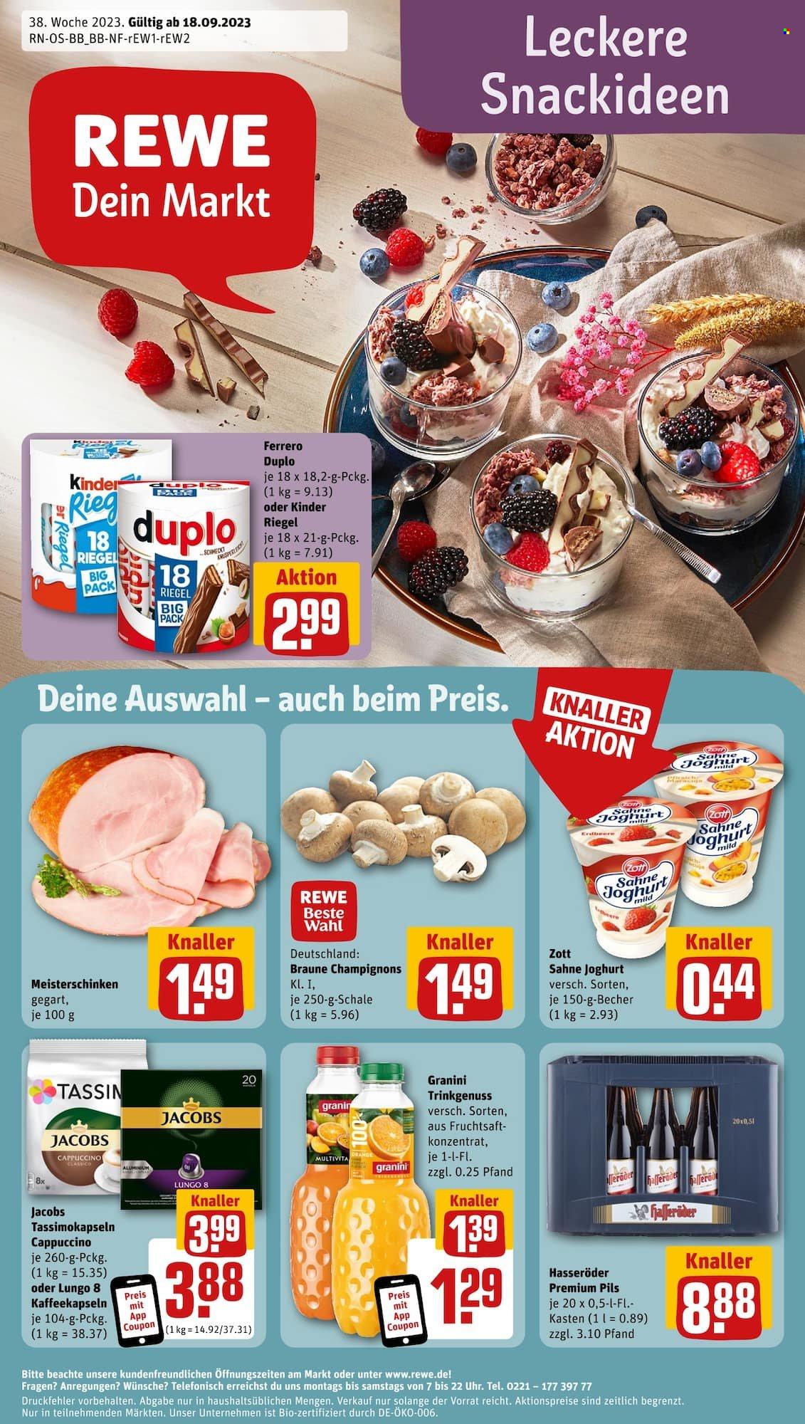 REWE Prospekte  - 18.09.2023 - 23.09.2023. Seite 1