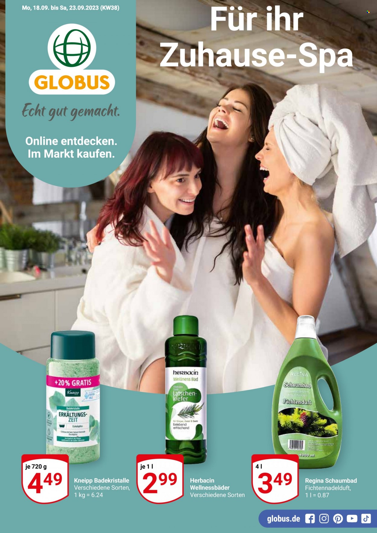 Globus Prospekte  - 18.09.2023 - 23.09.2023. Seite 1