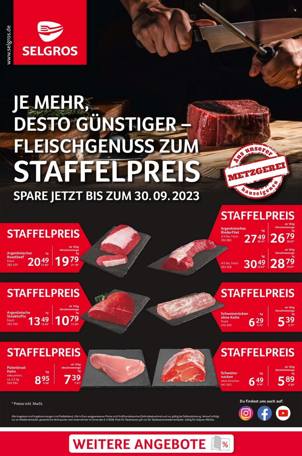 Selgros Prospekte  - 18.09.2023 - 30.09.2023. Seite 1