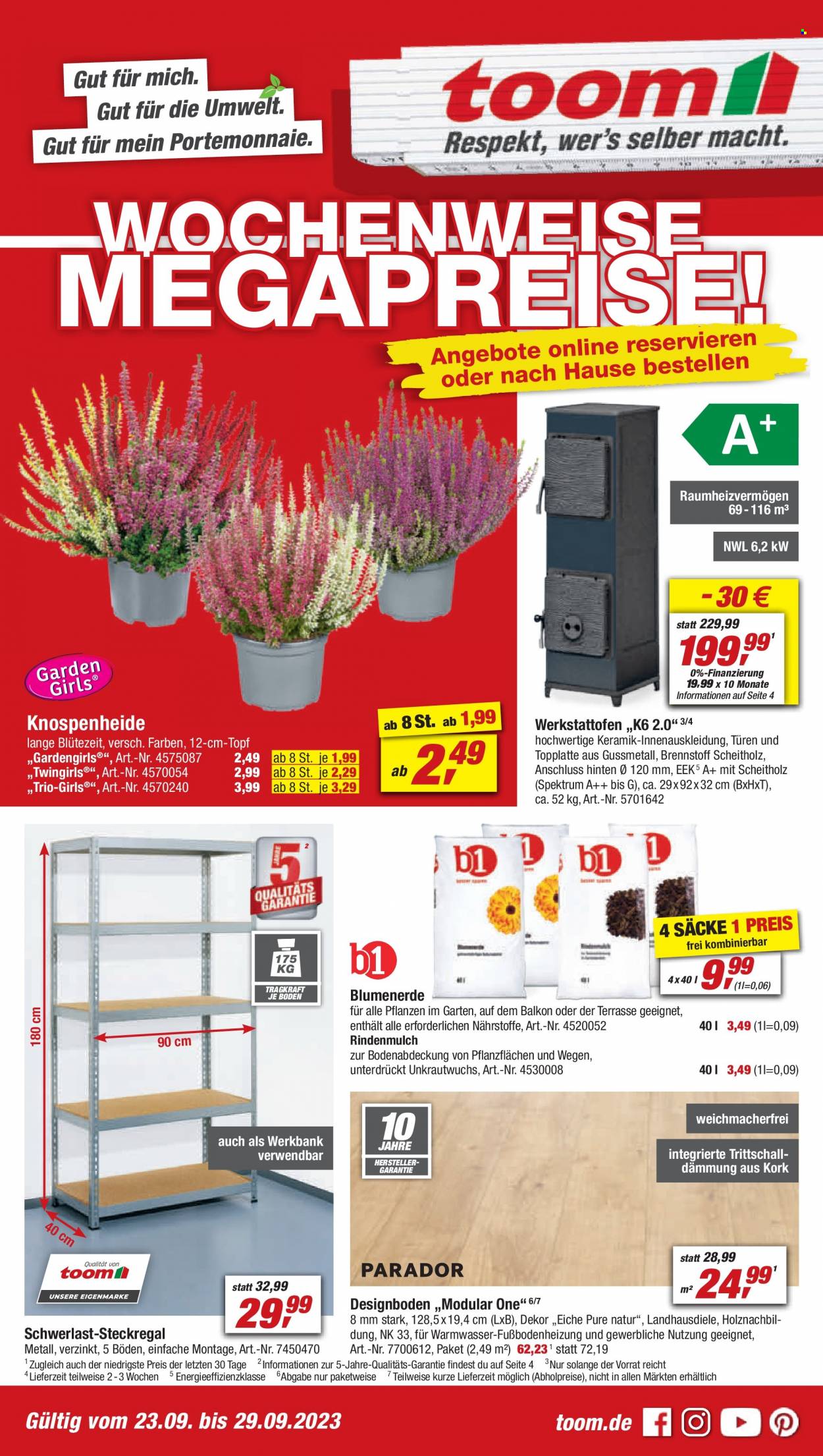 toom Baumarkt Prospekte  - 23.09.2023 - 29.09.2023. Seite 1