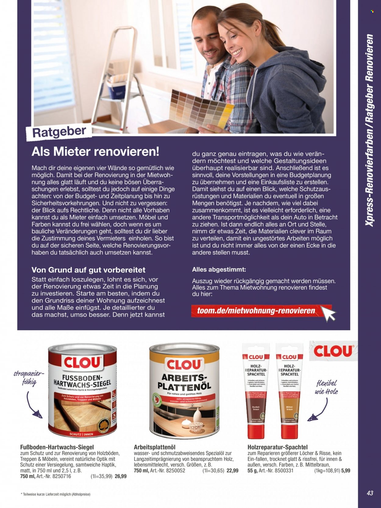 toom Baumarkt Prospekte  - 17.09.2023 - 31.03.2024. Seite 43