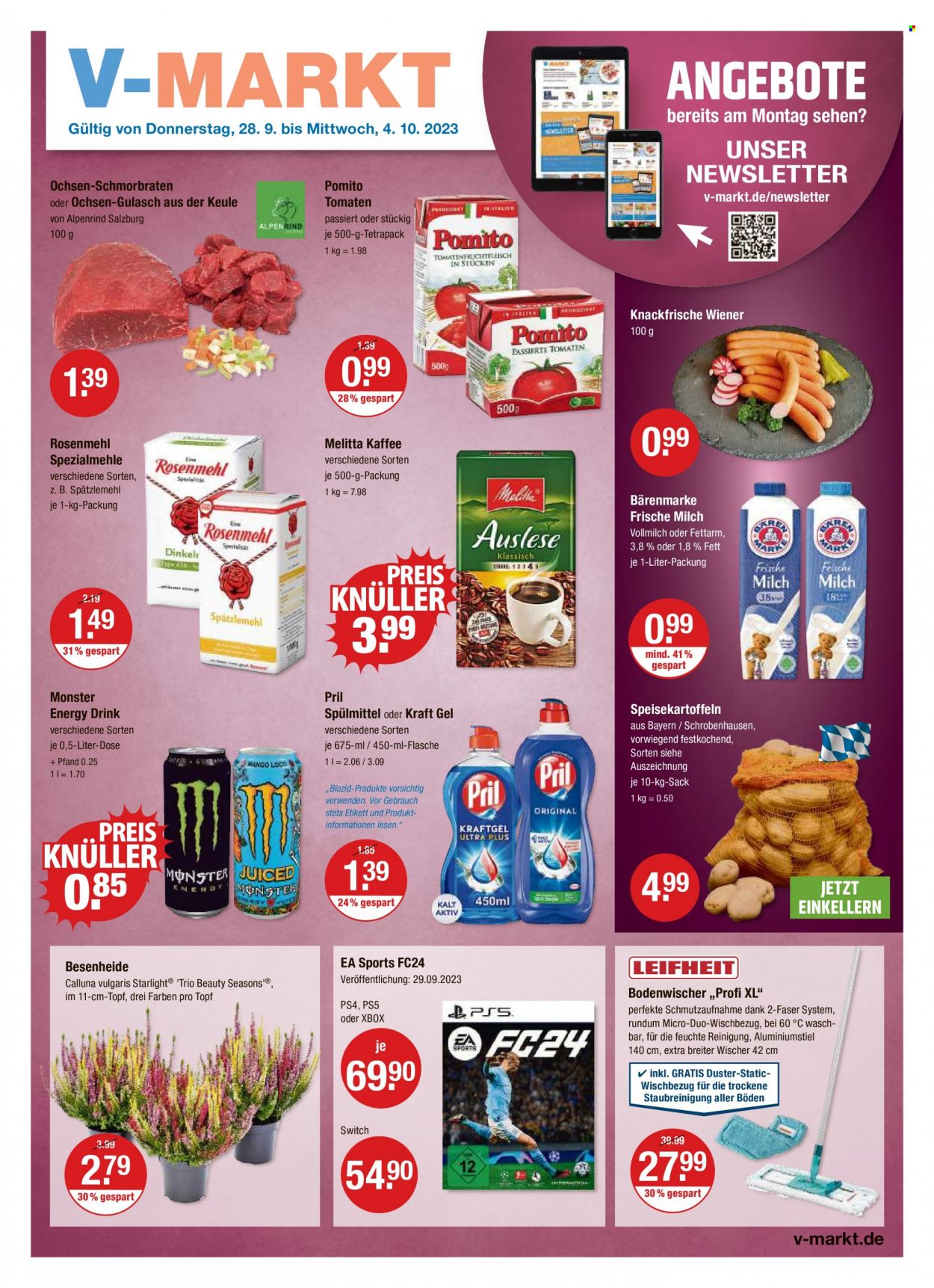 V-Markt Prospekte  - 28.09.2023 - 4.10.2023. Seite 1