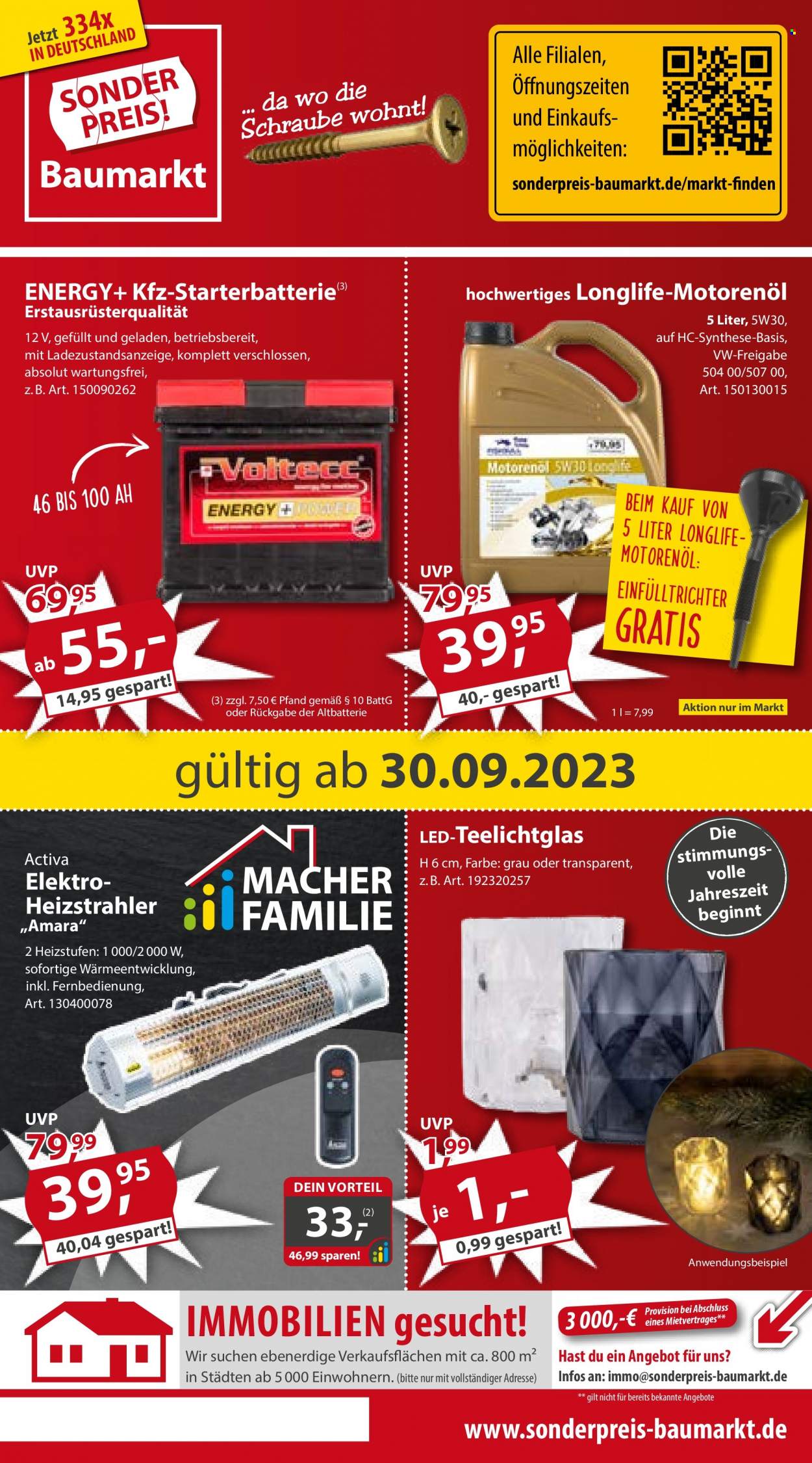 Sonderpreis-Baumarkt Prospekte  - 30.09.2023 - 6.10.2023. Seite 1