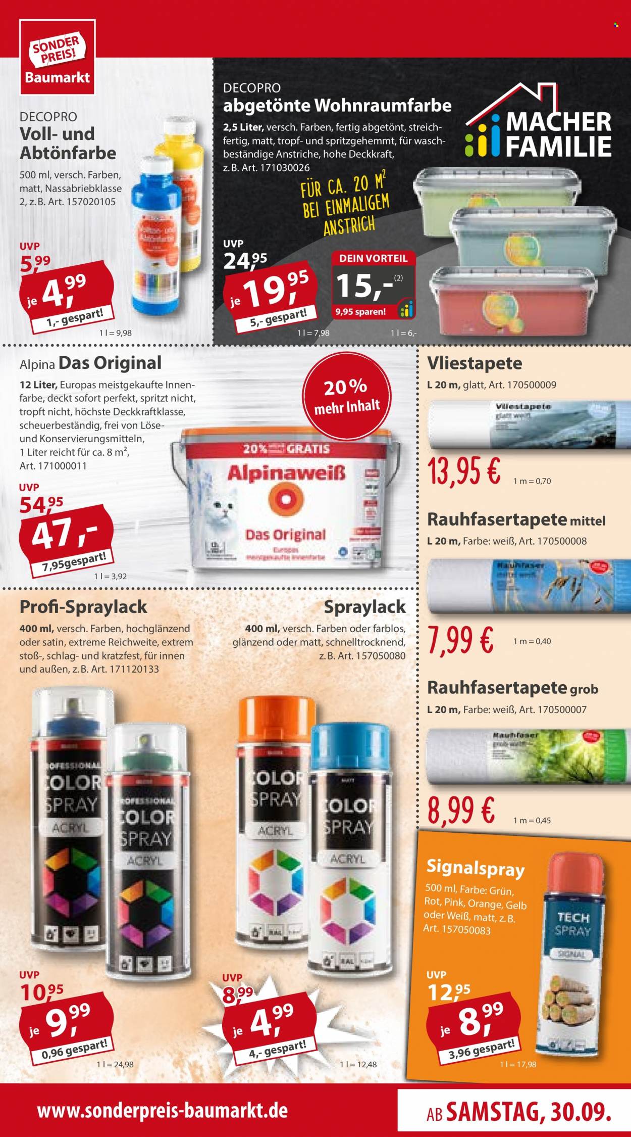 Sonderpreis-Baumarkt Prospekte  - 30.09.2023 - 6.10.2023. Seite 19