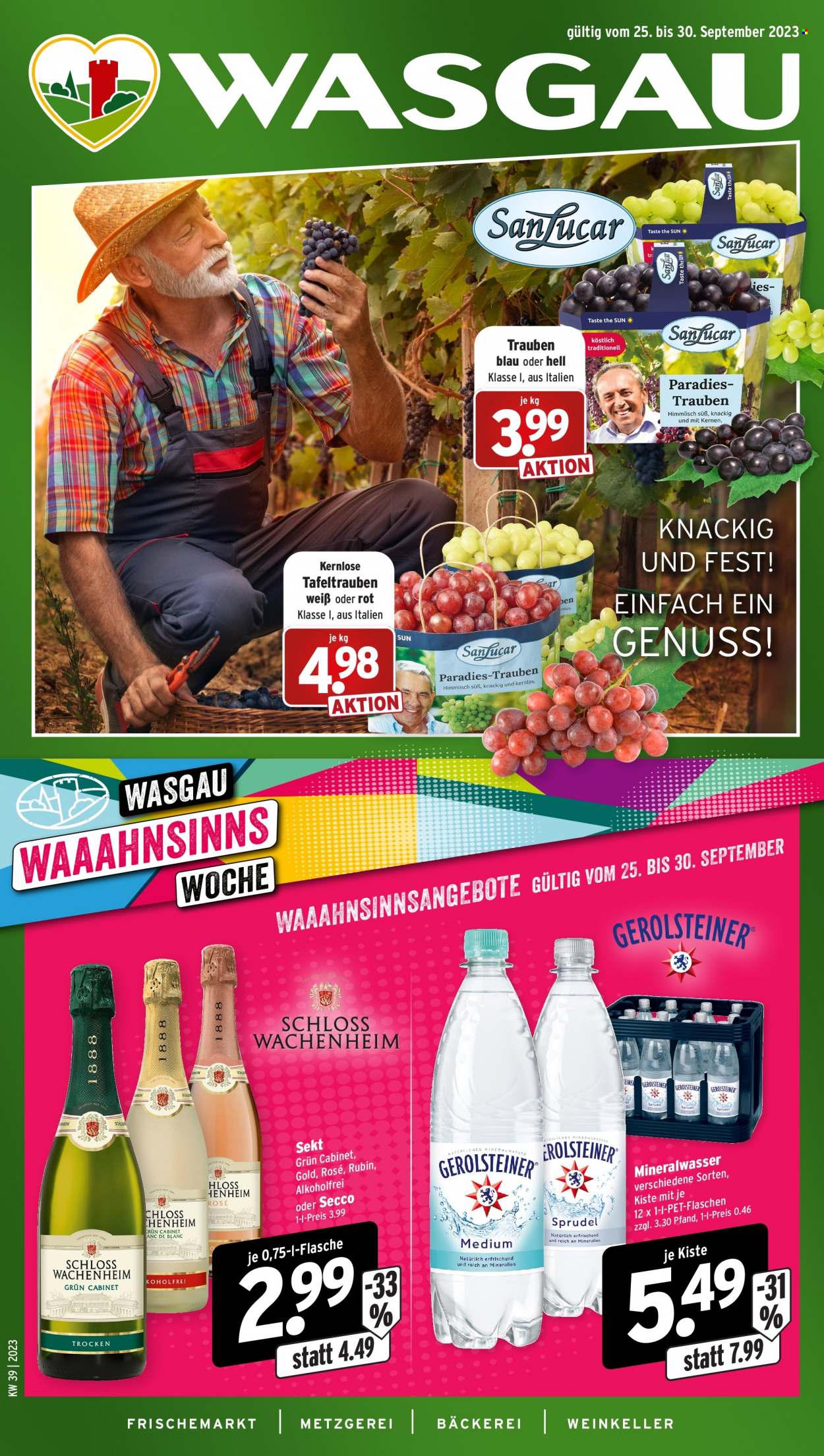 Wasgau Prospekte  - 25.09.2023 - 30.09.2023. Seite 1