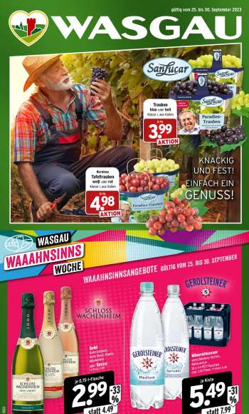 Prospekte Wasgau - 25.09.2023 - 30.09.2023.