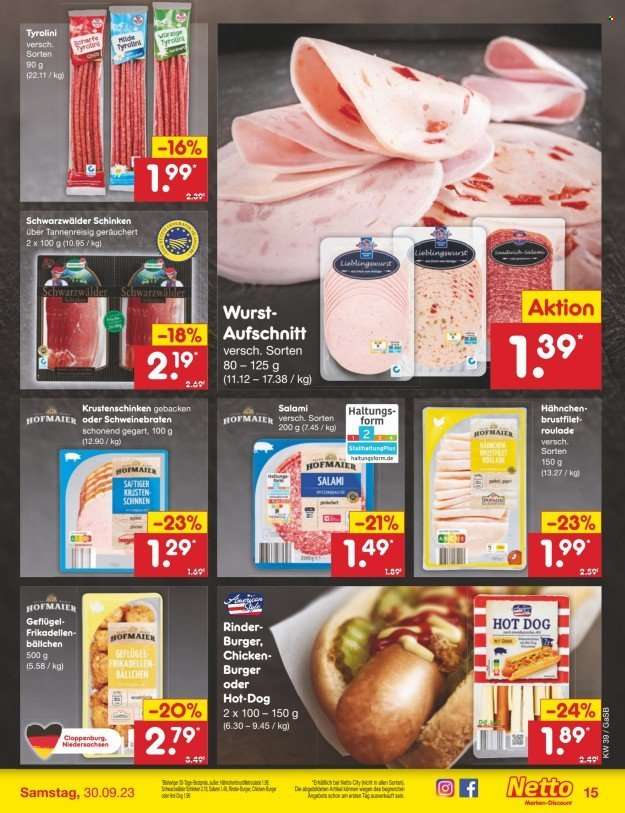 Netto Marken-Discount Prospekte  - 25.09.2023 - 30.09.2023. Seite 15