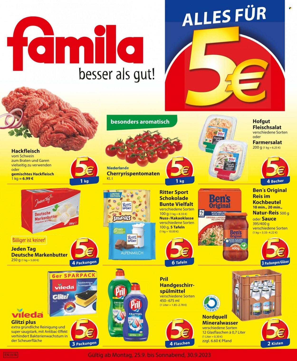 famila Prospekte  - 25.09.2023 - 30.09.2023. Seite 1