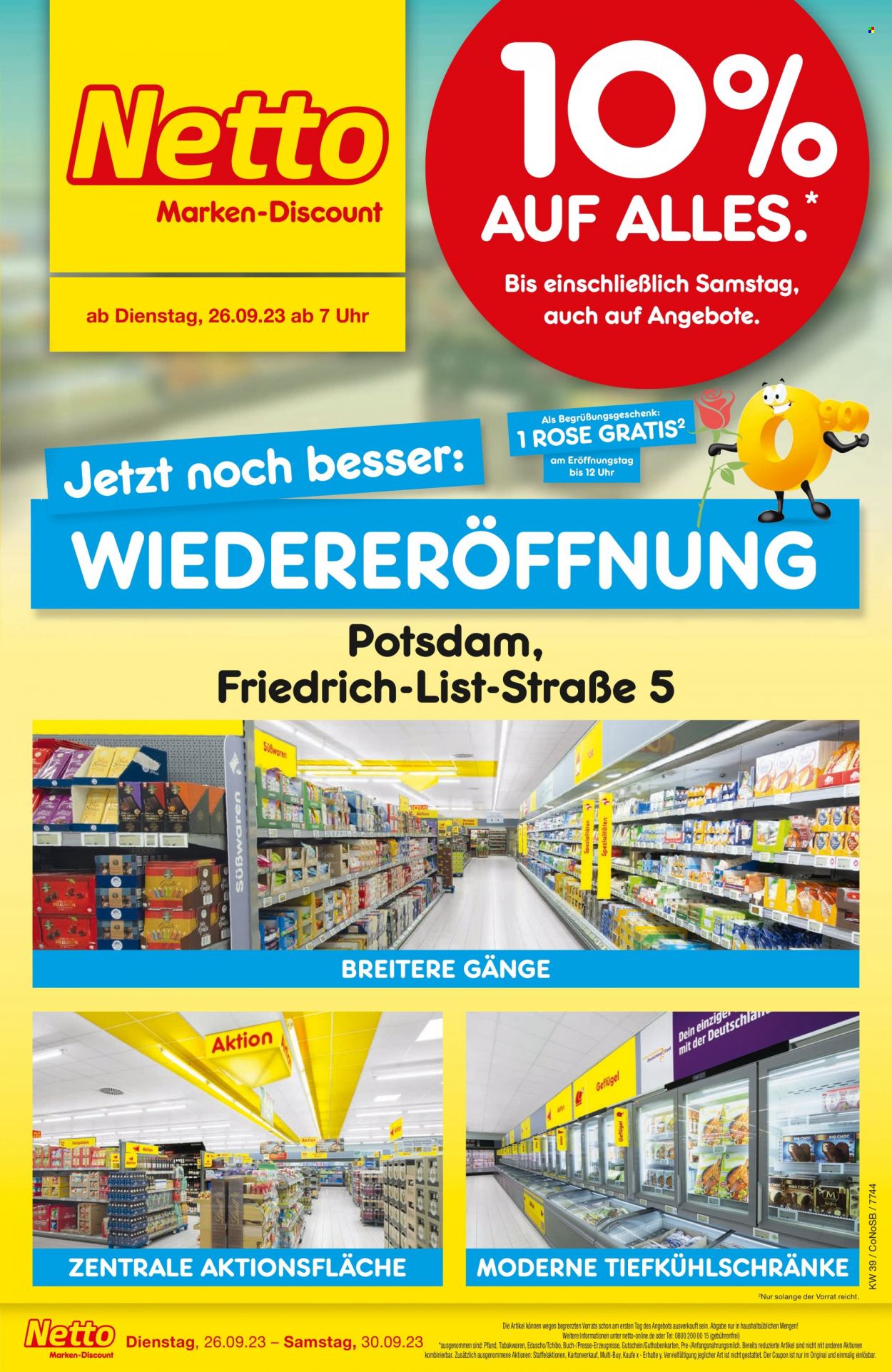 Netto Marken-Discount Prospekte  - 26.09.2023 - 30.09.2023. Seite 1