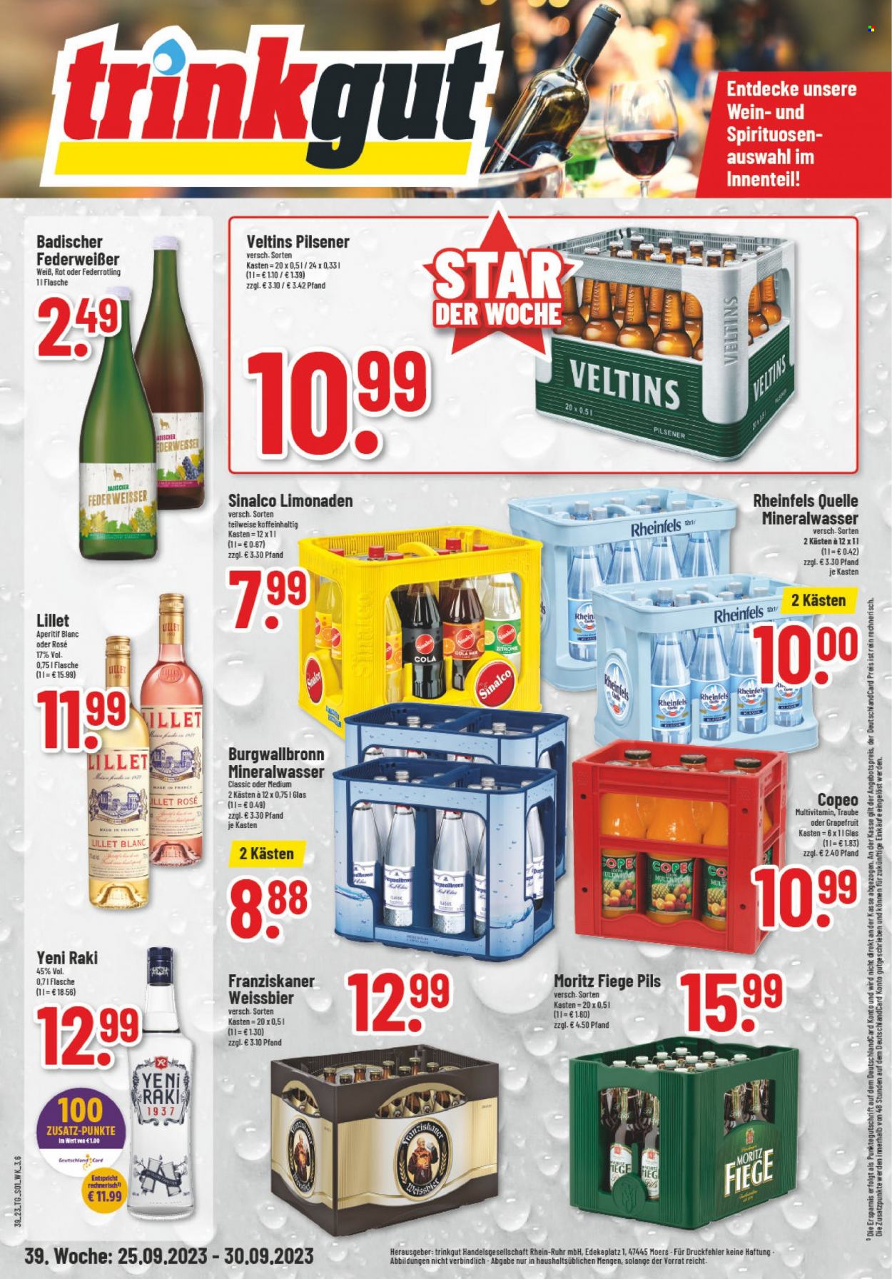trinkgut Prospekte  - 25.09.2023 - 30.09.2023. Seite 1