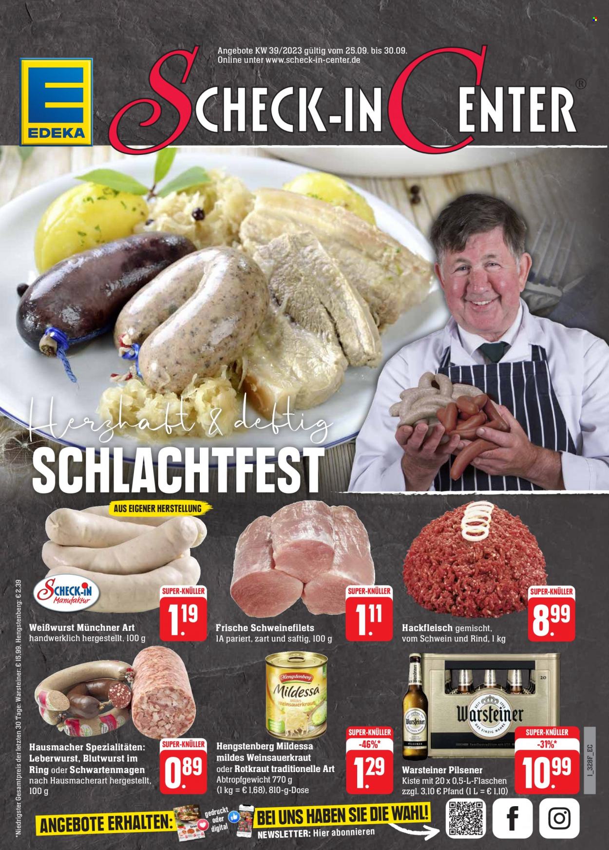 Edeka Prospekte  - 25.09.2023 - 30.09.2023. Seite 1