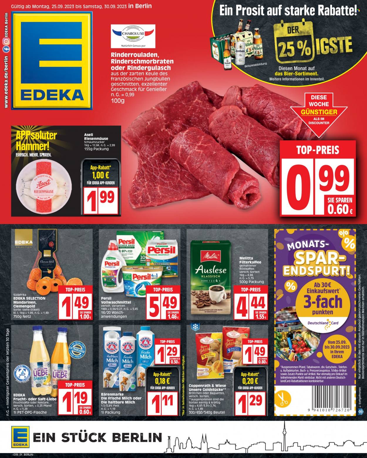 Edeka Prospekte  - 25.09.2023 - 30.09.2023. Seite 1