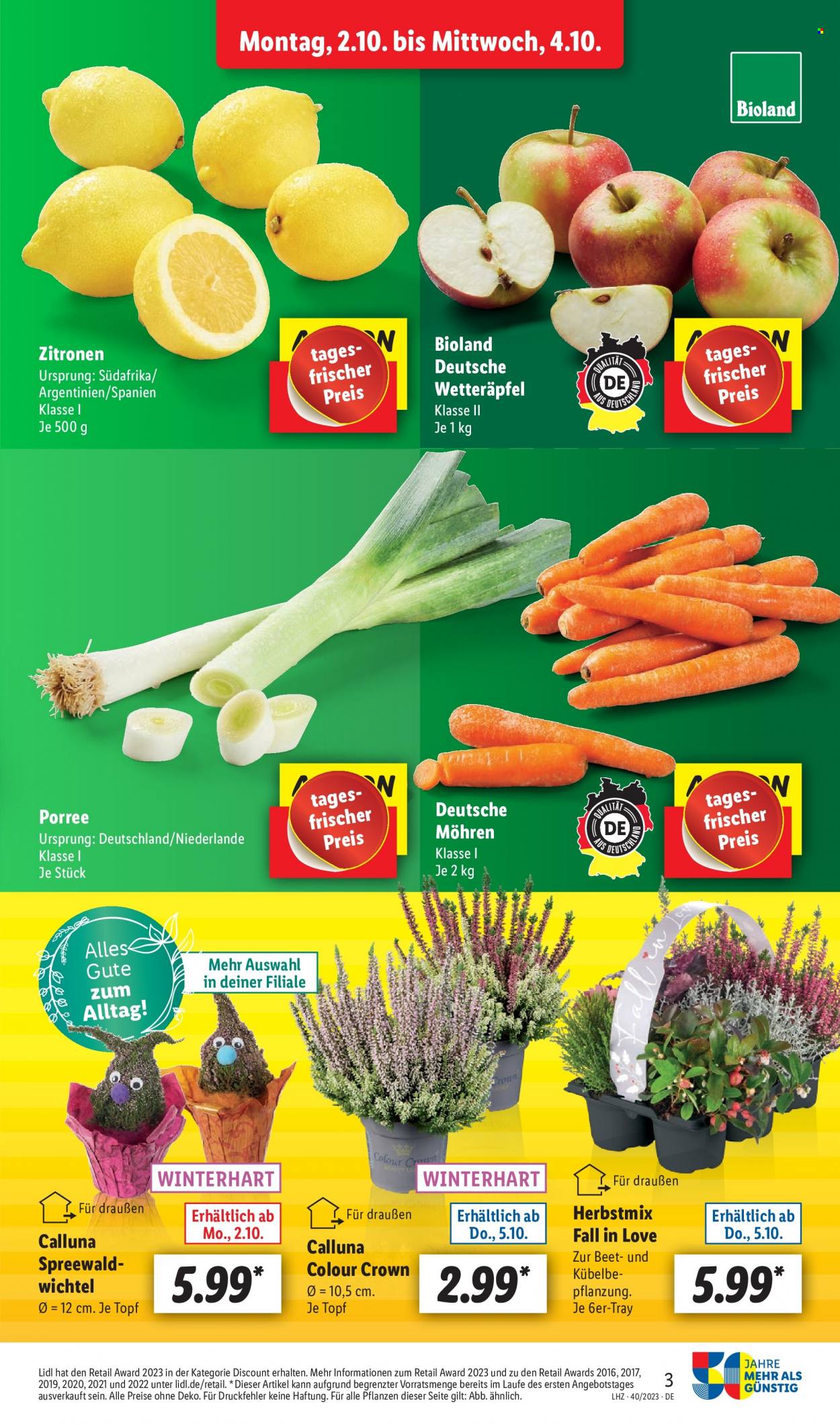 Lidl Prospekte  - 2.10.2023 - 7.10.2023. Seite 3