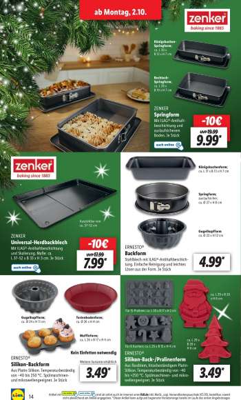 thumbnail - ERNESTO® Silikon-Backform Aus Platin-Silikon. Temperaturbeständig von –40 bis 250 °C. Spülmaschinen- und mikrowellengeeignet. Je Stück