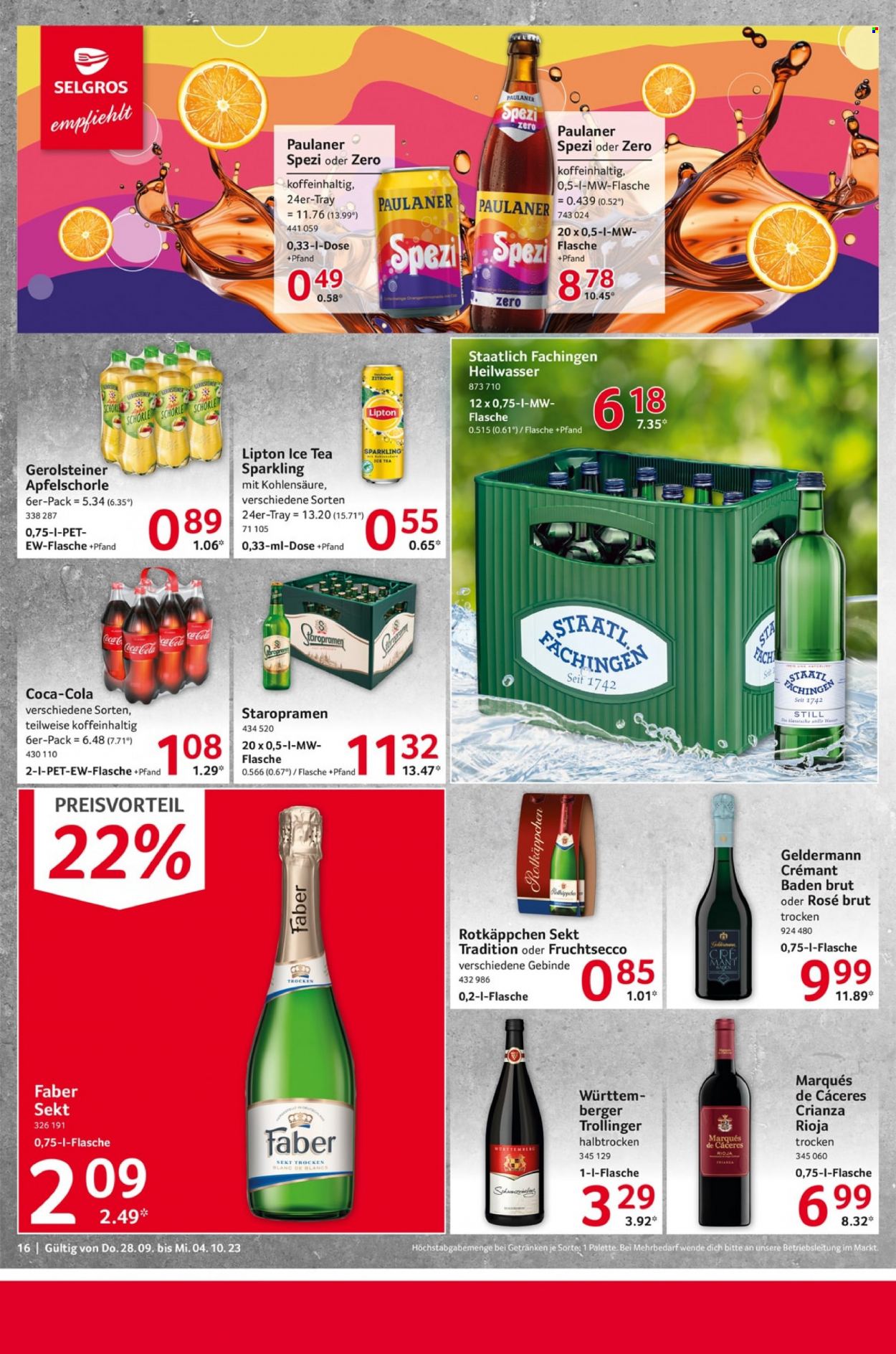 Selgros Prospekte  - 28.09.2023 - 4.10.2023. Seite 16