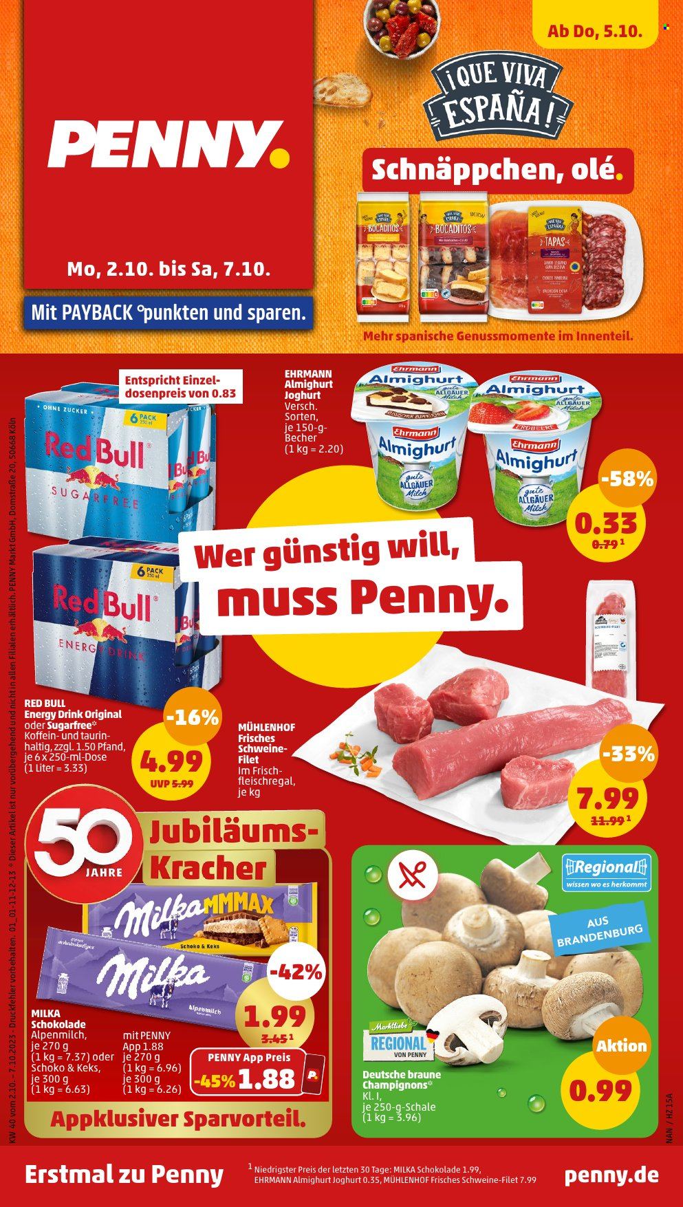 Penny Prospekte  - 2.10.2023 - 7.10.2023. Seite 1