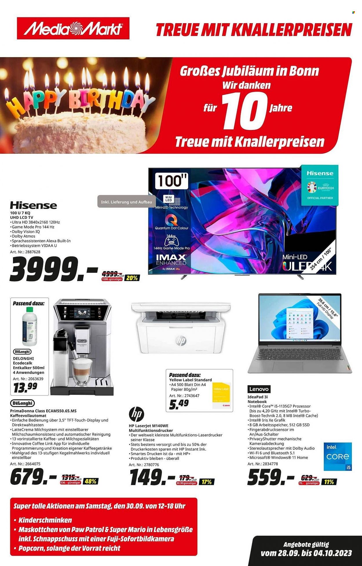 MediaMarkt Prospekte  - 28.09.2023 - 4.10.2023. Seite 1