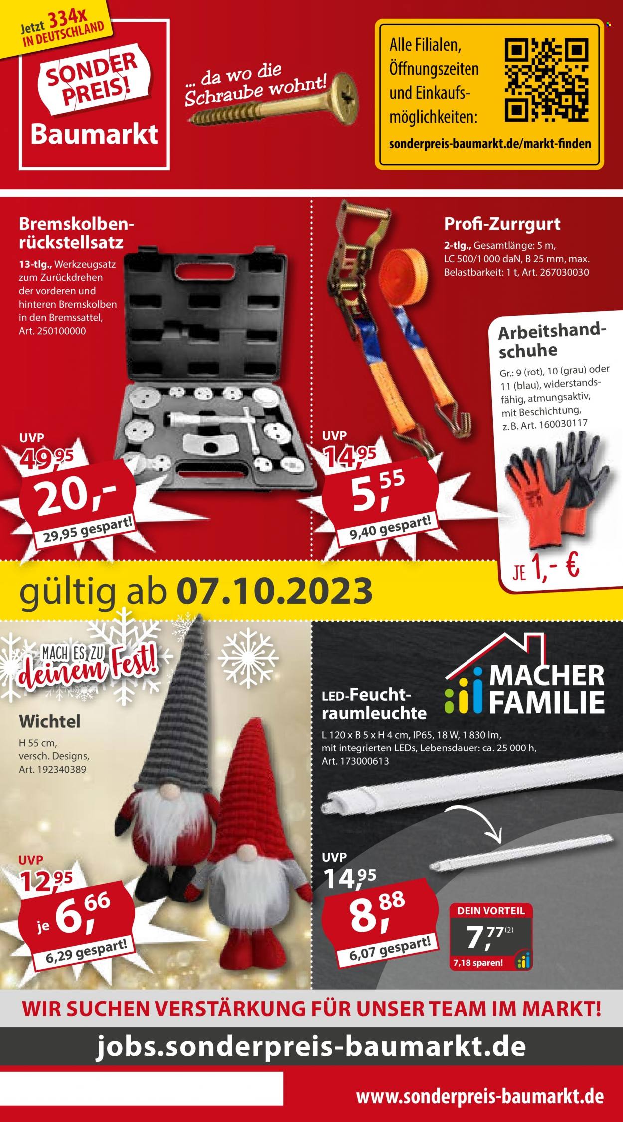Sonderpreis-Baumarkt Prospekte  - 7.10.2023 - 13.10.2023. Seite 1