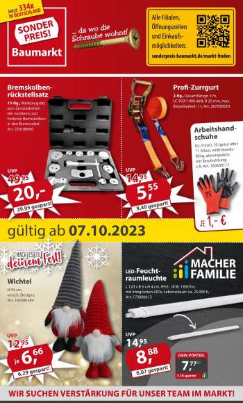 Prospekte Sonderpreis-Baumarkt - 7.10.2023 - 13.10.2023.