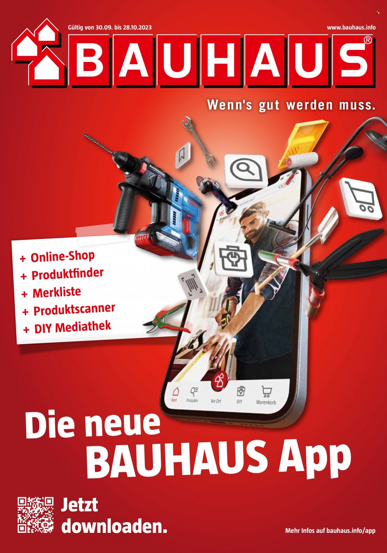 Bauhaus Prospekte  - 30.09.2023 - 28.10.2023. Seite 1