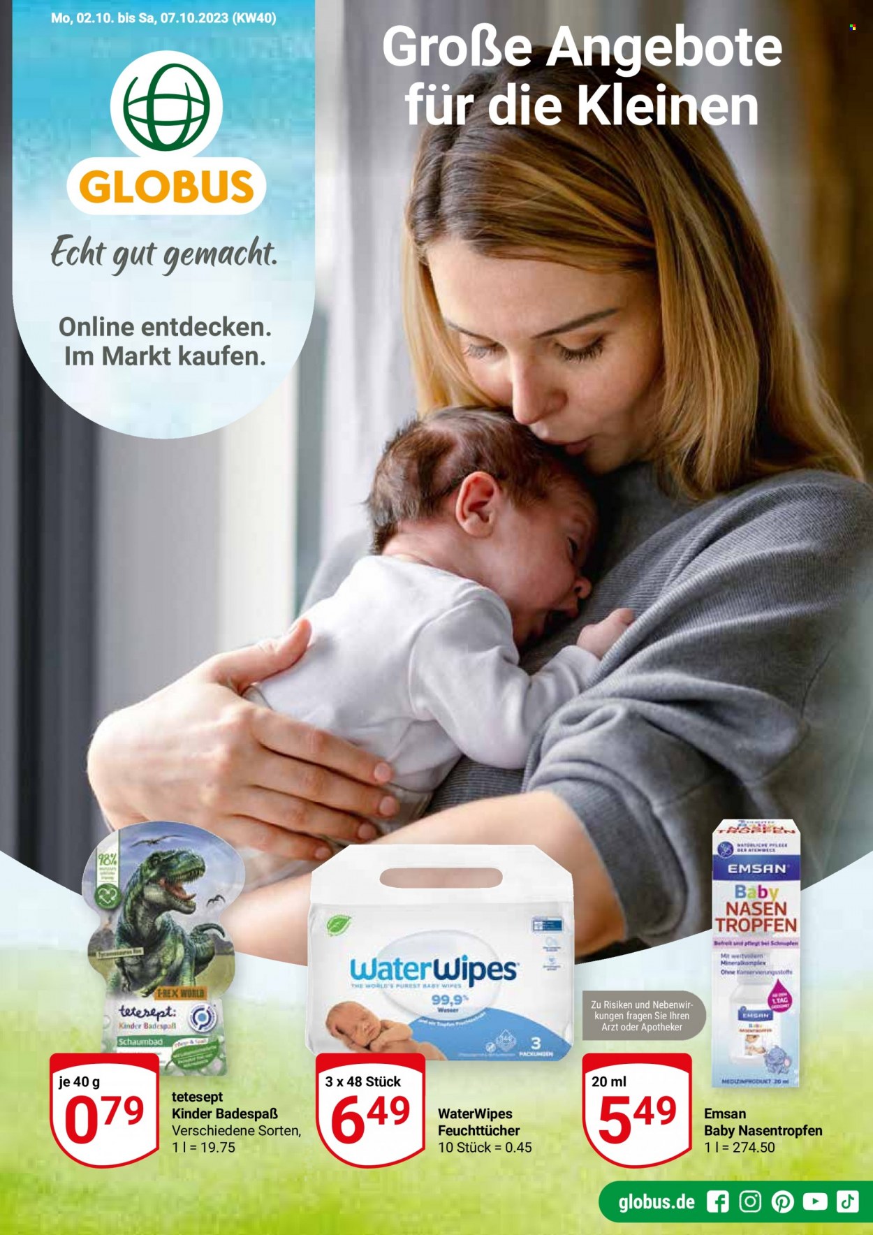 Globus Prospekte  - 2.10.2023 - 7.10.2023. Seite 1