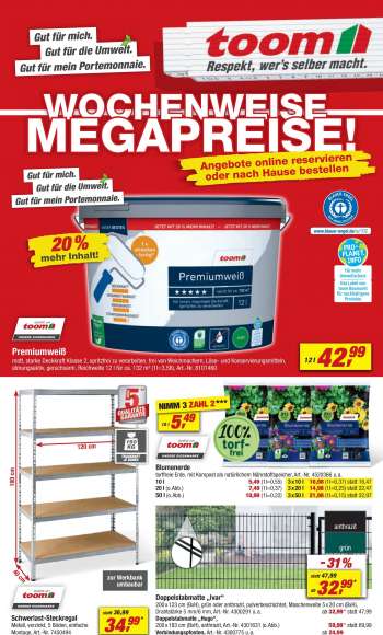 Prospekte toom Baumarkt - 7.10.2023 - 13.10.2023.