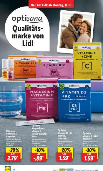 thumbnail - Optisana Vitamin D3 + K2 2000 i.E.