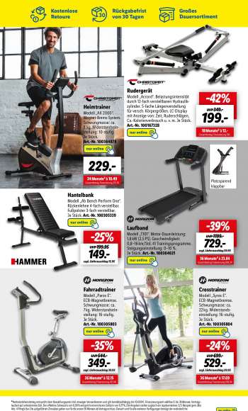 thumbnail - Fahrradtrainer Modell „Paros E“. ECB-Magnetbremse. Schwungmasse: ca. 7 kg. Widerstandsein- stellung: 16-stufig. Je Stück. Art.-Nr. 100305803