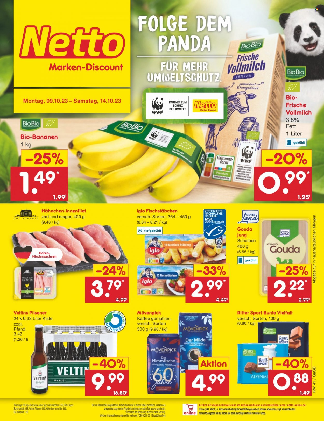 Netto Marken-Discount Prospekte  - 9.10.2023 - 14.10.2023. Seite 1