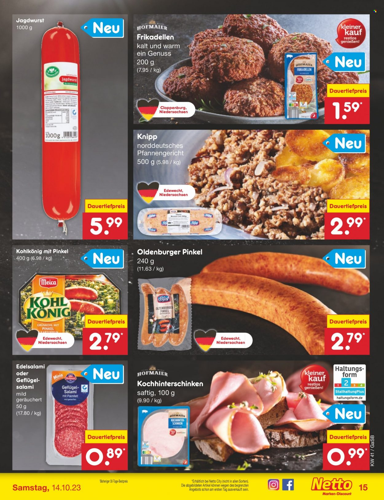 Netto Marken-Discount Prospekte  - 9.10.2023 - 14.10.2023. Seite 15
