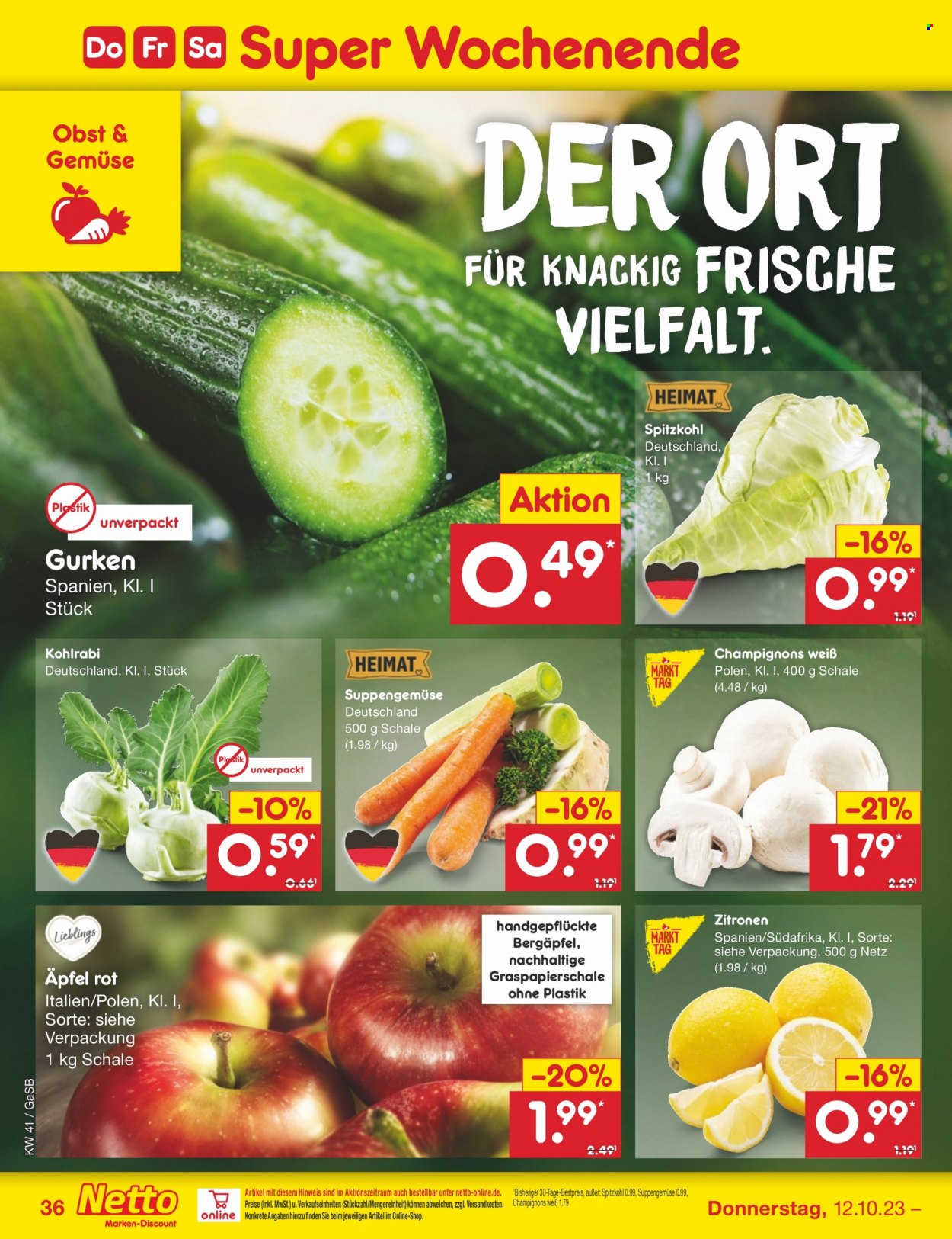 Netto Marken-Discount Prospekte  - 9.10.2023 - 14.10.2023. Seite 38
