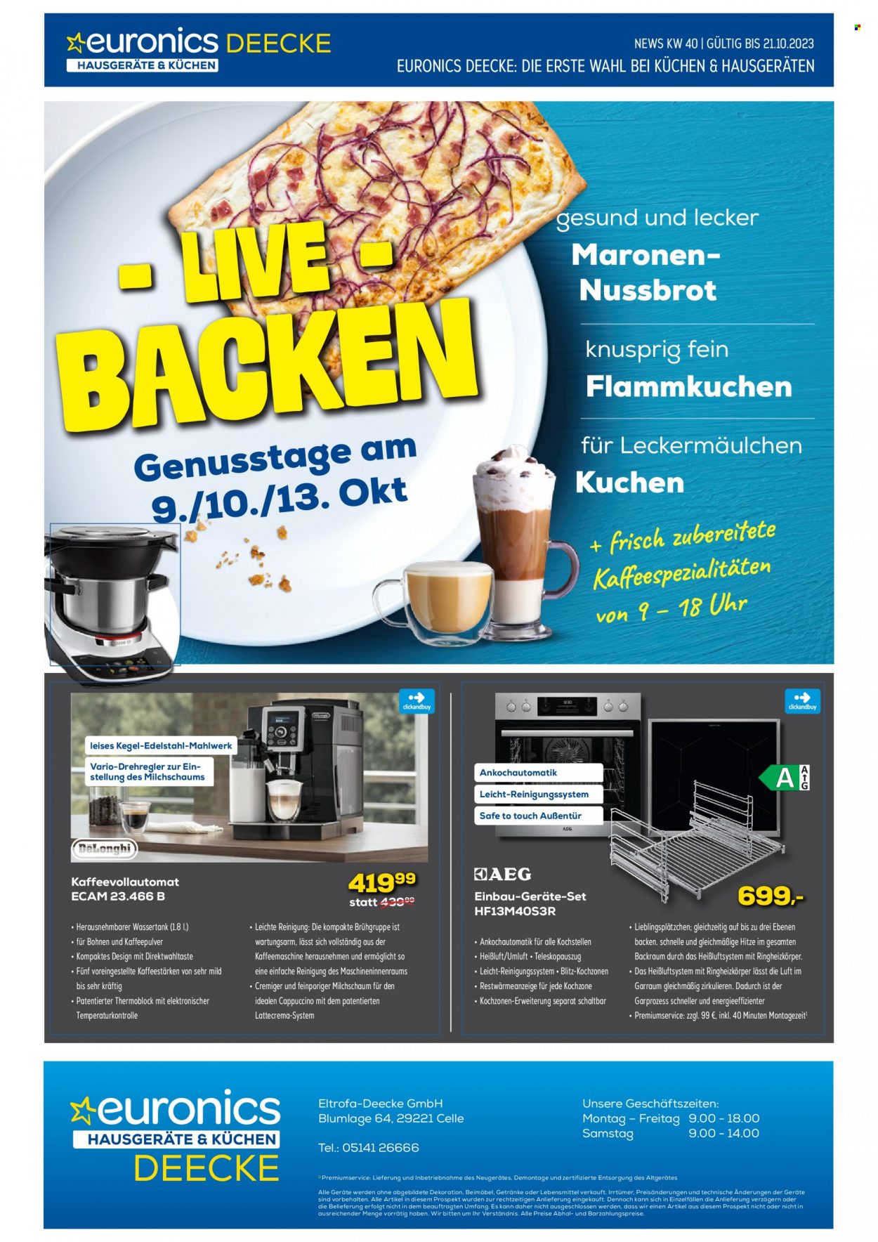 Euronics Prospekte  - 8.10.2023 - 21.10.2023. Seite 1