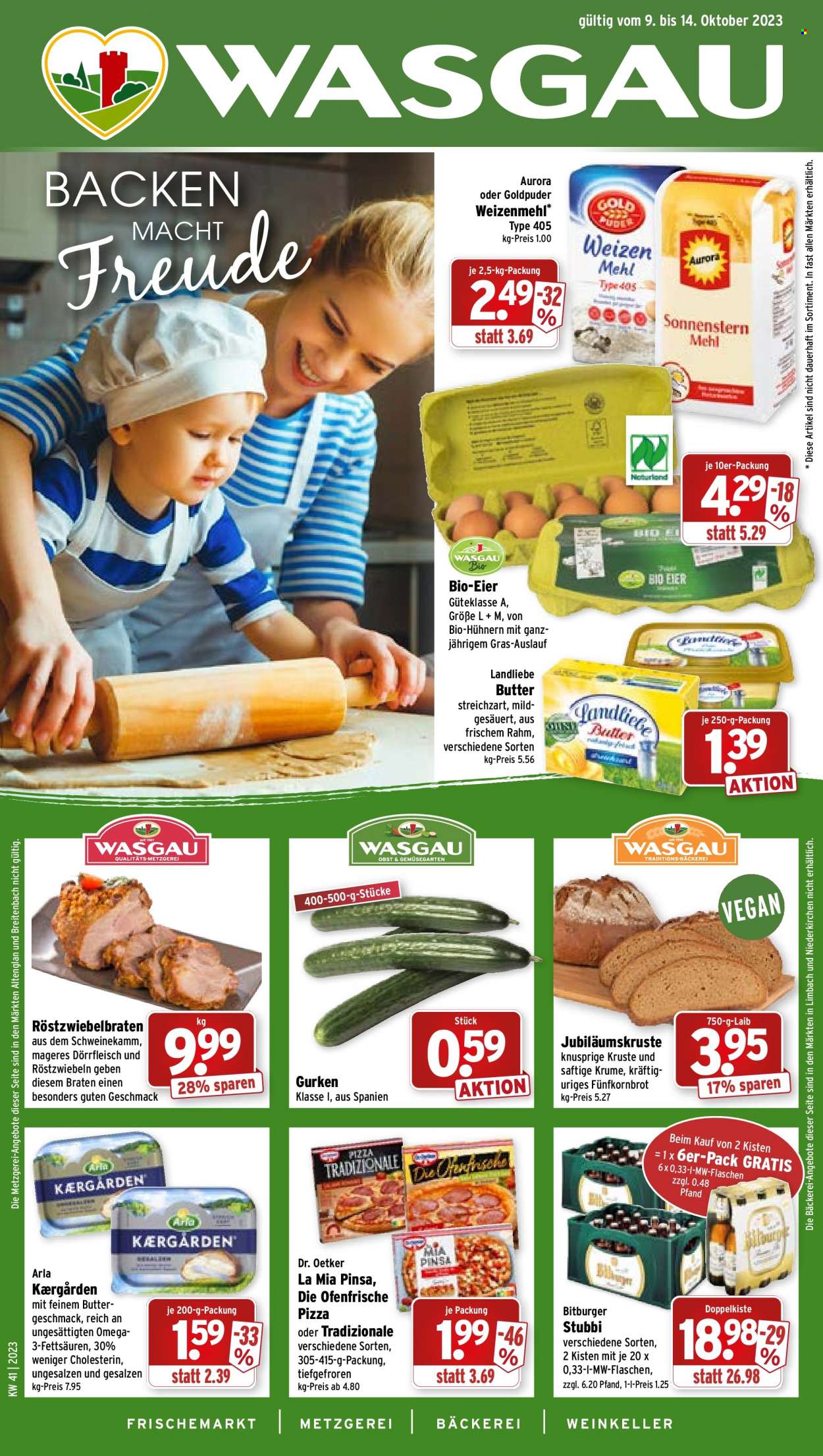 Wasgau Prospekte  - 9.10.2023 - 14.10.2023. Seite 1