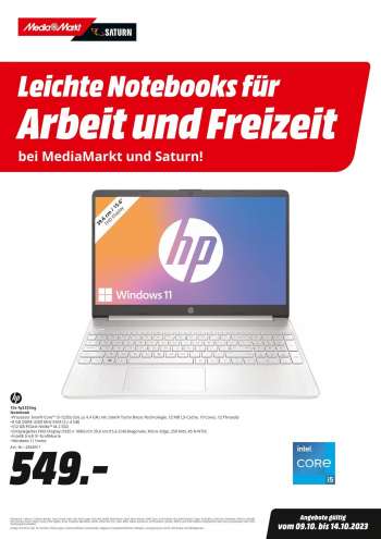 Prospekte MediaMarkt - 9.10.2023 - 14.10.2023.