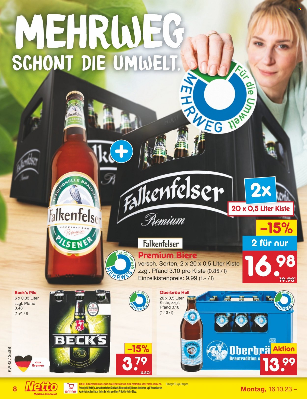 Netto Marken-Discount Prospekte  - 16.10.2023 - 21.10.2023. Seite 8
