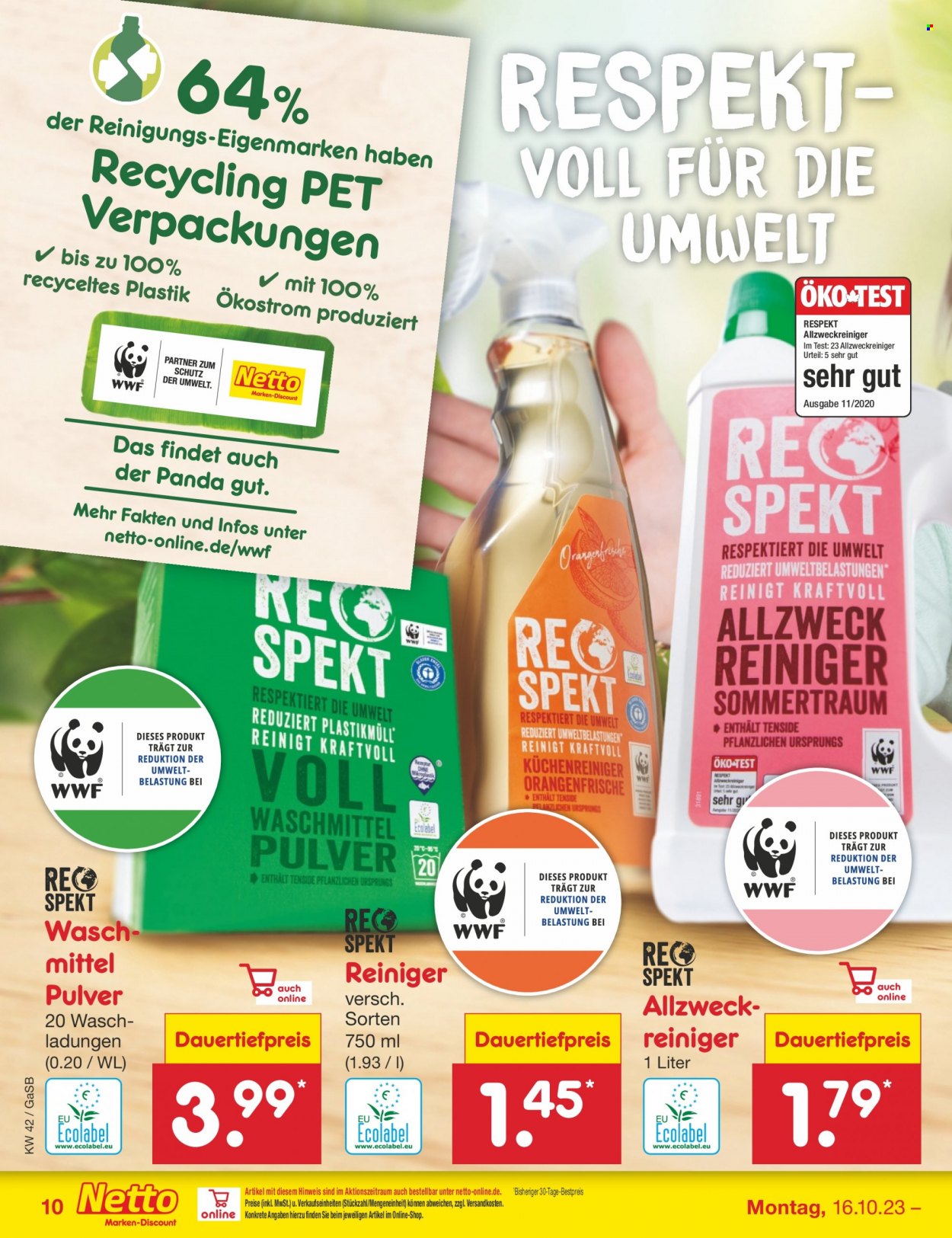 Netto Marken-Discount Prospekte  - 16.10.2023 - 21.10.2023. Seite 10