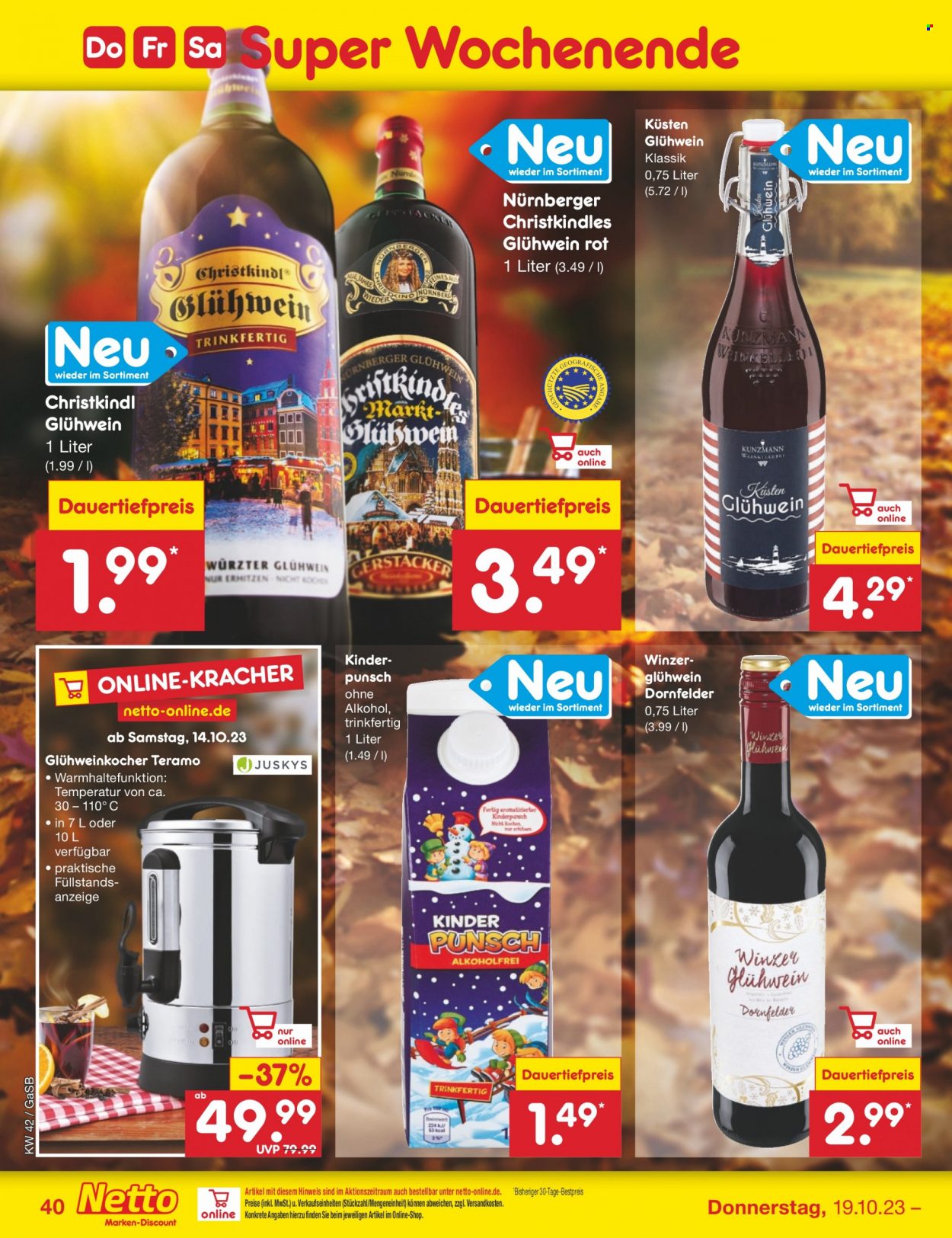 Netto Marken-Discount Prospekte  - 16.10.2023 - 21.10.2023. Seite 44