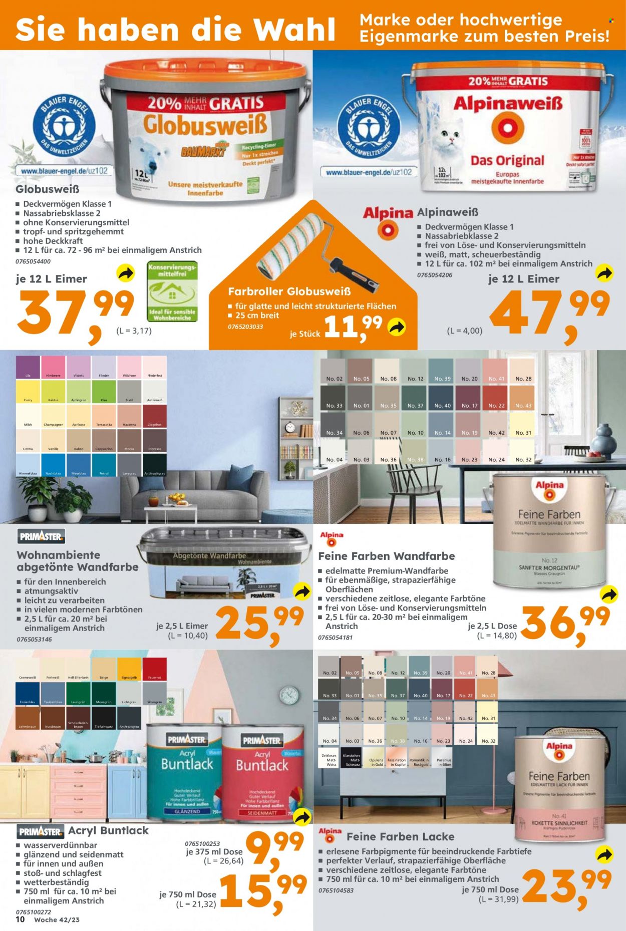 Globus Baumarkt Prospekte  - 16.10.2023 - 21.10.2023. Seite 10