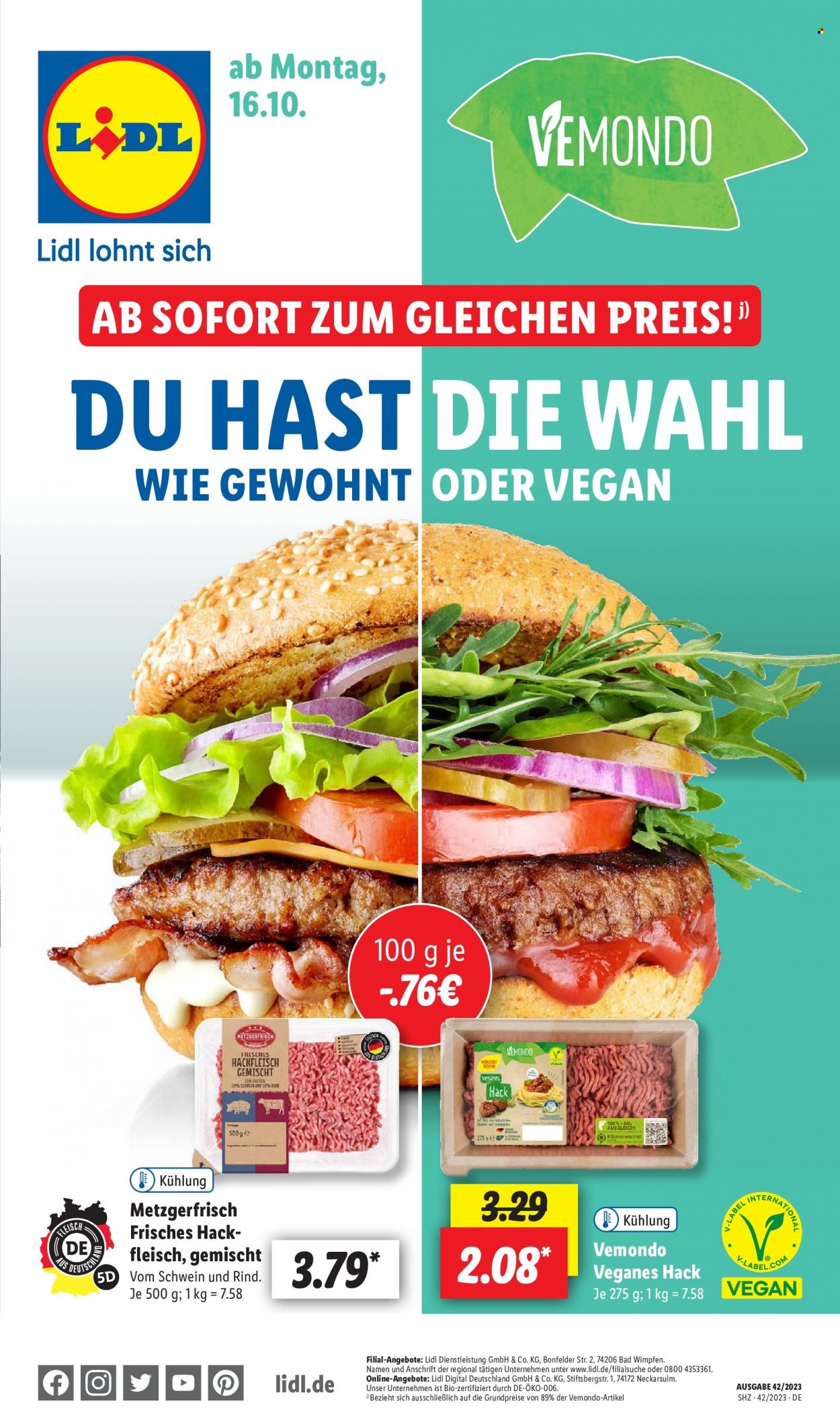 Lidl Prospekte  - 16.10.2023 - 21.10.2023. Seite 1