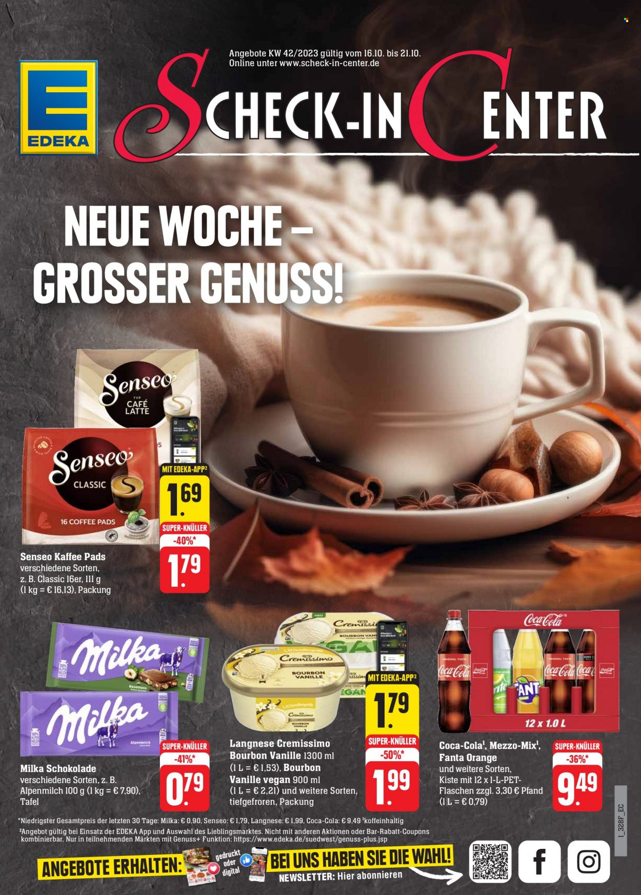 Edeka Prospekte  - 16.10.2023 - 21.10.2023. Seite 1