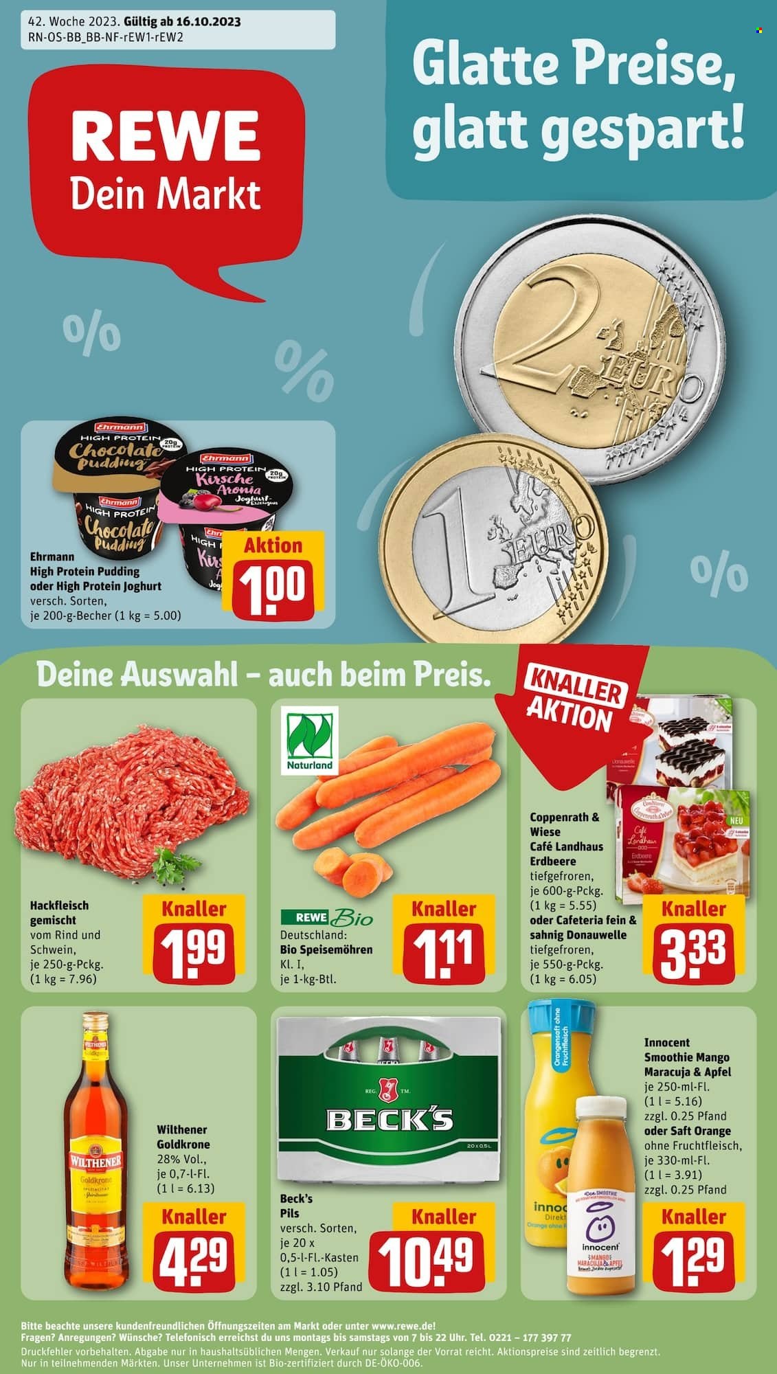 REWE Prospekte  - 16.10.2023 - 21.10.2023. Seite 1