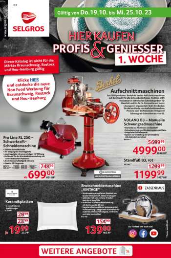 Prospekte Selgros - 19.10.2023 - 25.10.2023.