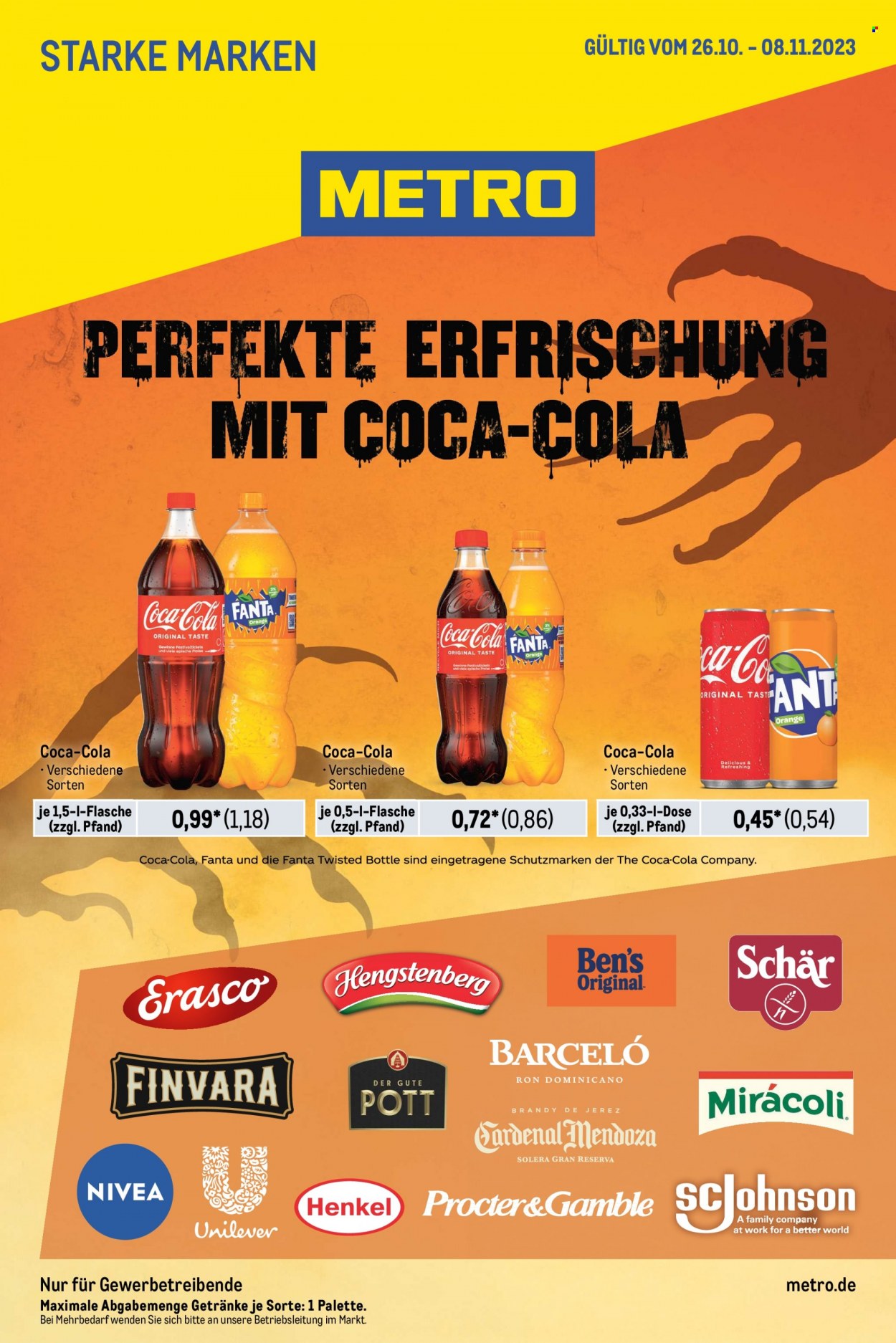 Metro Prospekte  - 26.10.2023 - 8.11.2023. Seite 1
