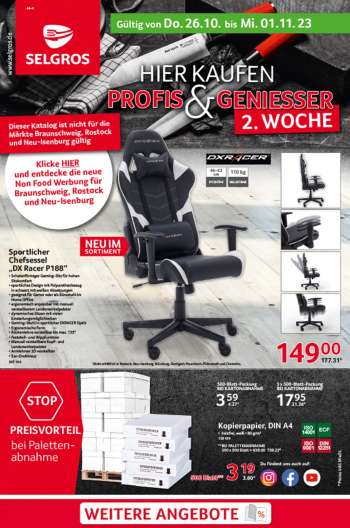 Prospekte Selgros - 26.10.2023 - 1.11.2023.