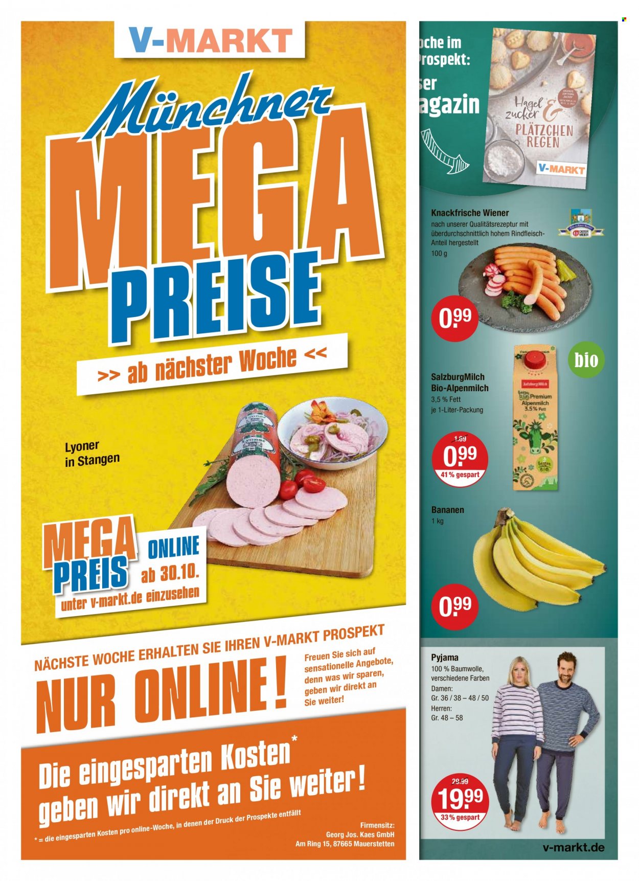 V-Markt Prospekte  - 26.10.2023 - 31.10.2023. Seite 1