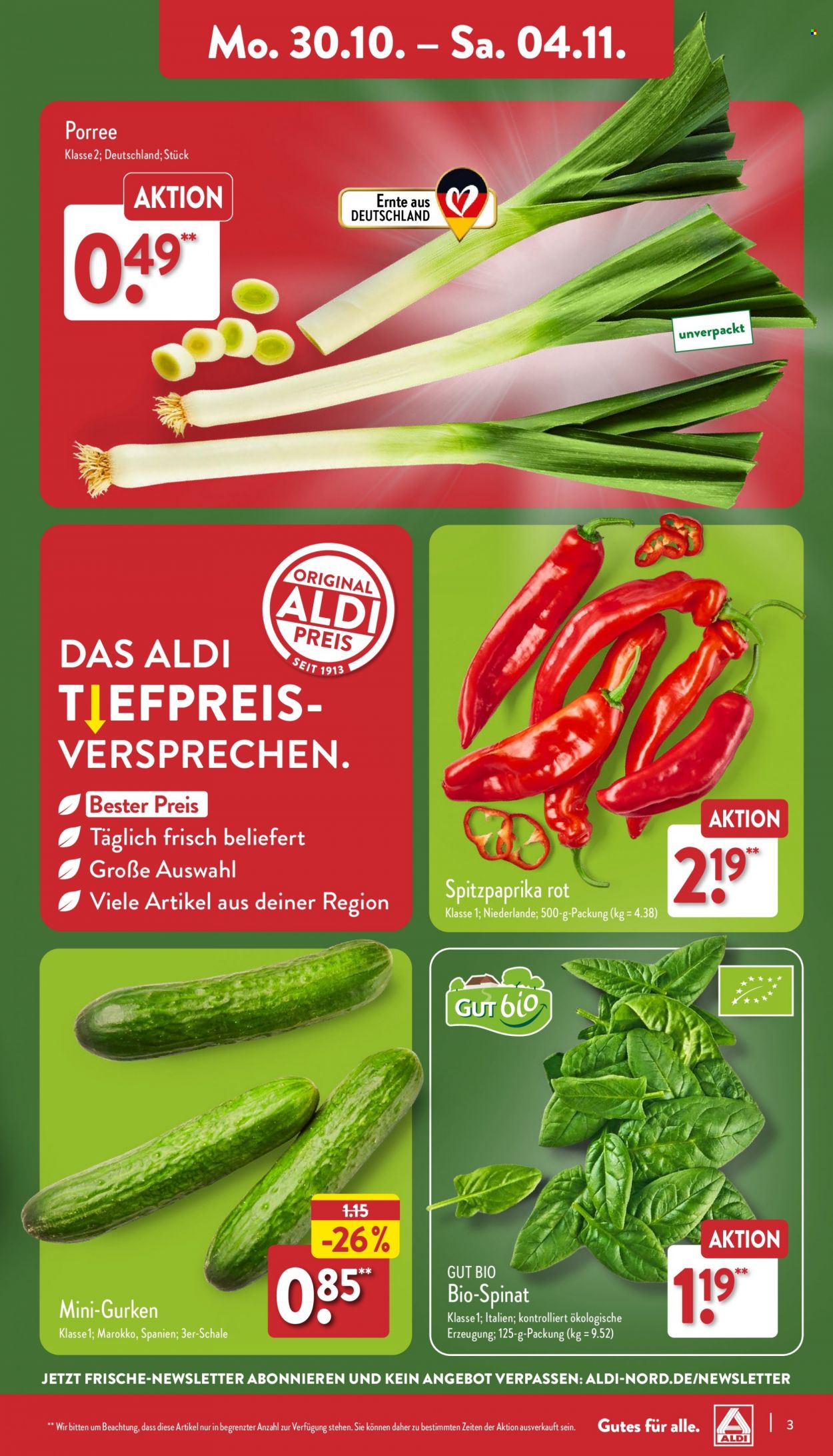 ALDI Nord Prospekte  - 30.10.2023 - 4.11.2023. Seite 3
