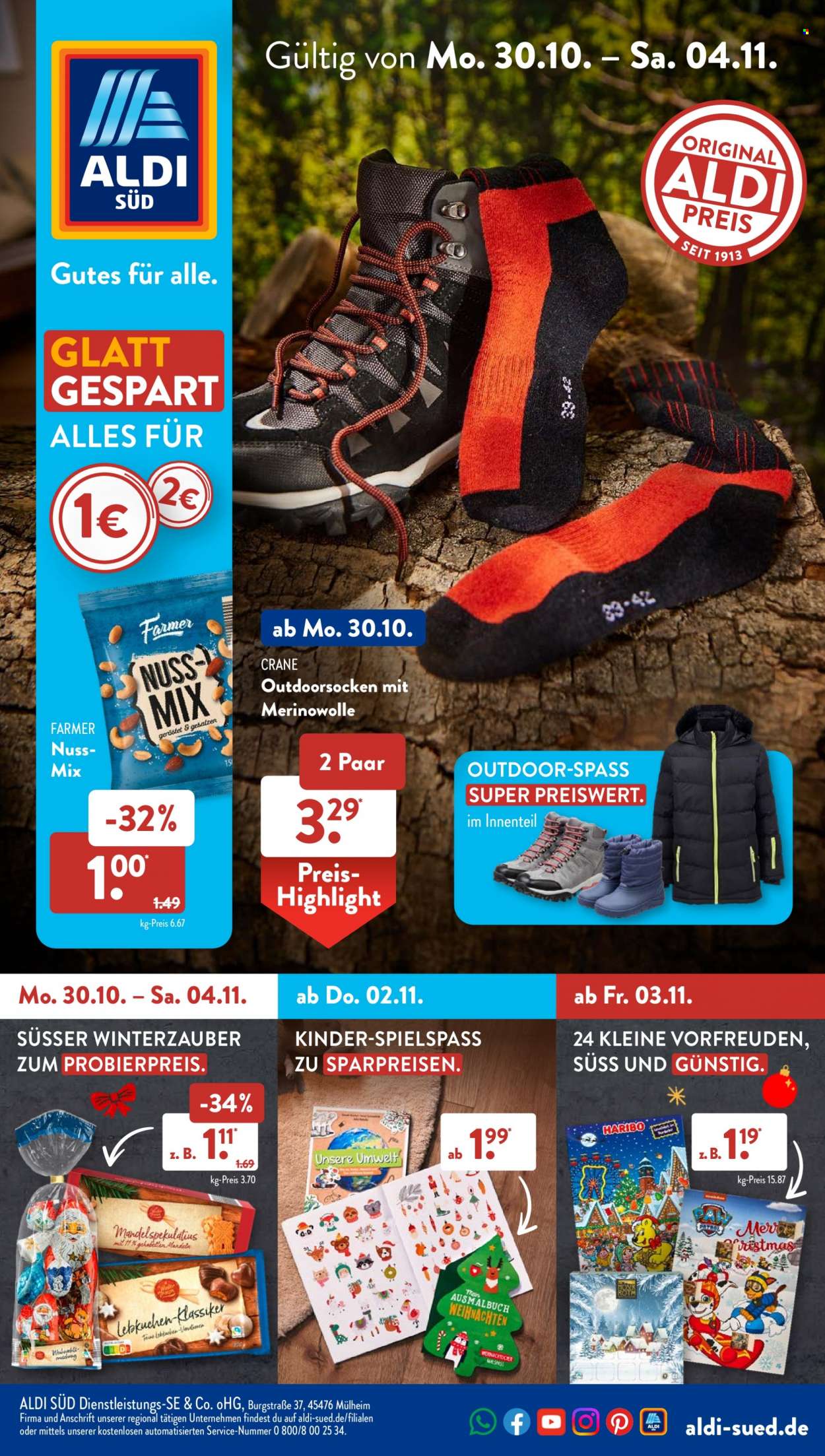 ALDI SÜD Prospekte  - 30.10.2023 - 4.11.2023. Seite 1
