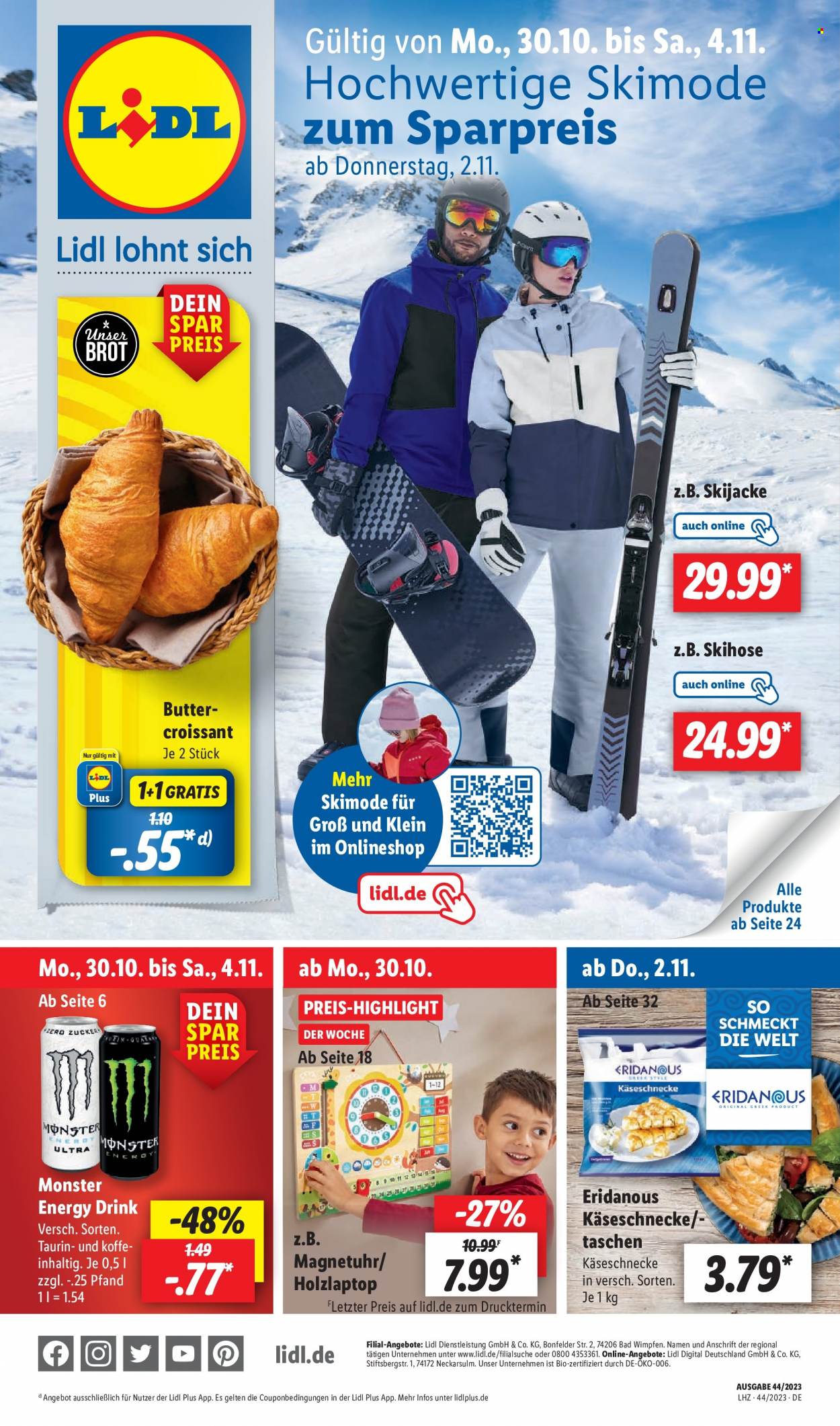 Lidl Prospekte  - 30.10.2023 - 4.11.2023. Seite 1