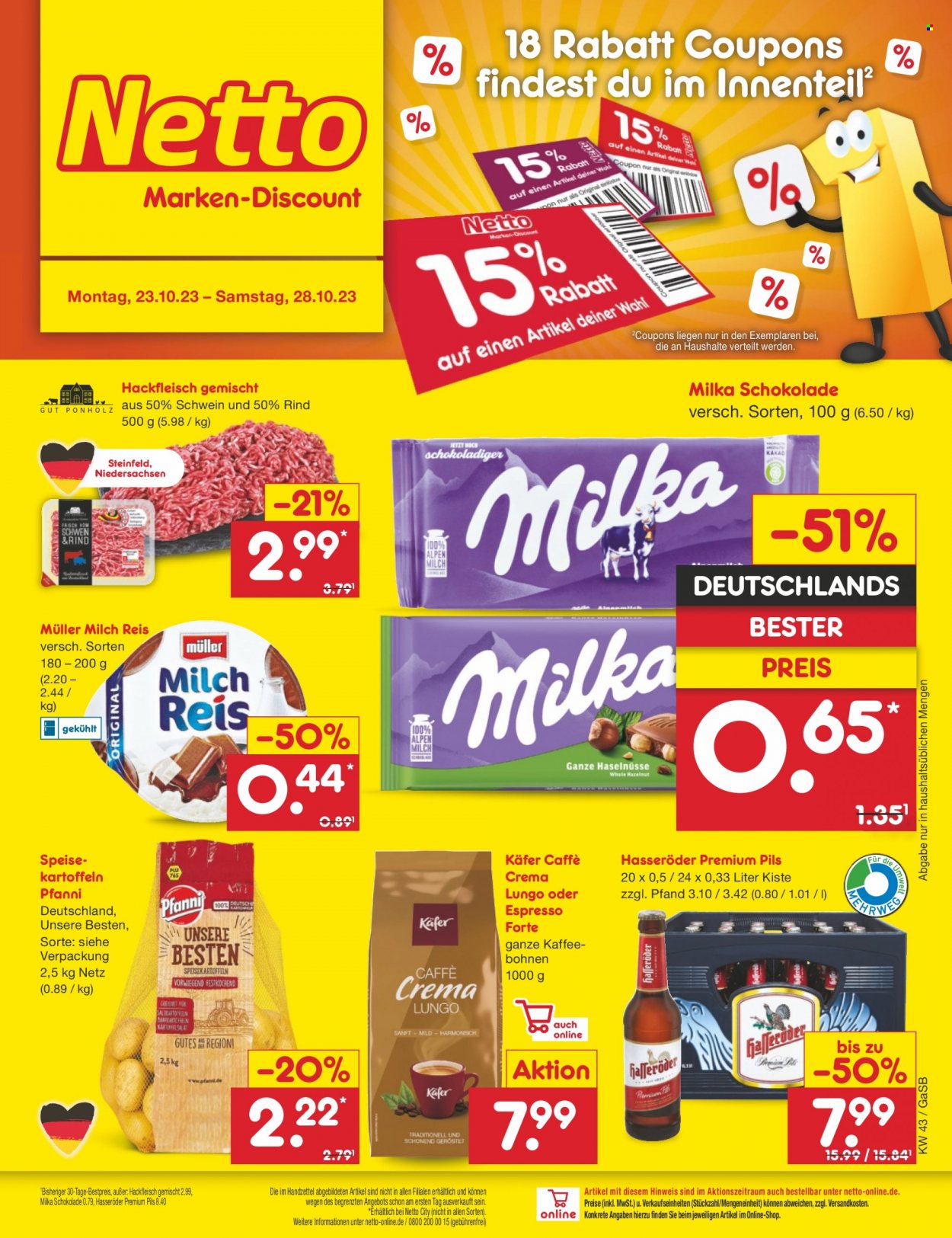 Netto Marken-Discount Prospekte  - 23.10.2023 - 28.10.2023. Seite 1